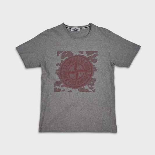 Stone Island Grey Graphic T-Shirt M