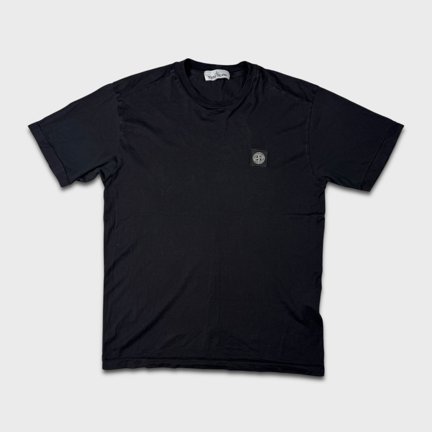 Stone Island Black Compass Logo T-Shirt M