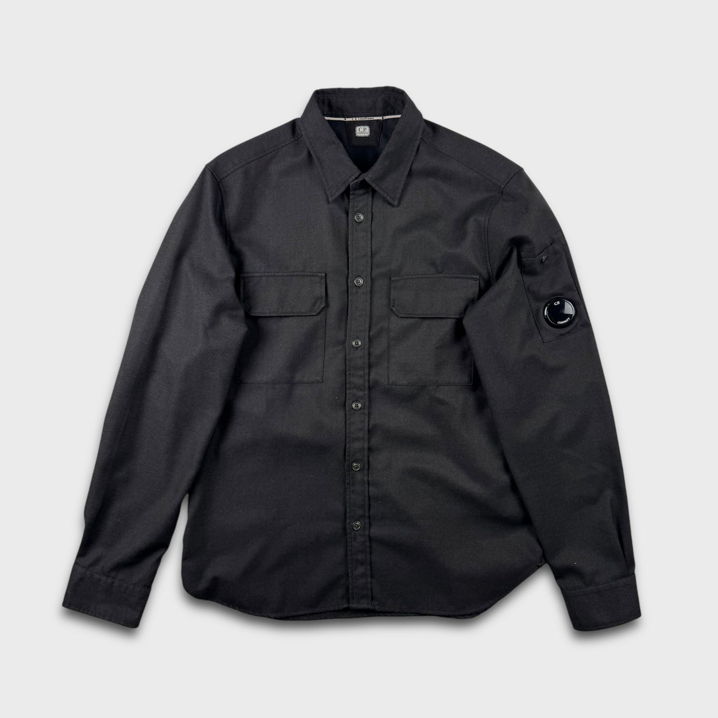 CP Company Charcoal Rayon Lens Overshirt L