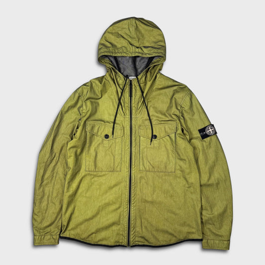 Stone Island Lime Green Tyvek Mesh Special Process Jacket XXL