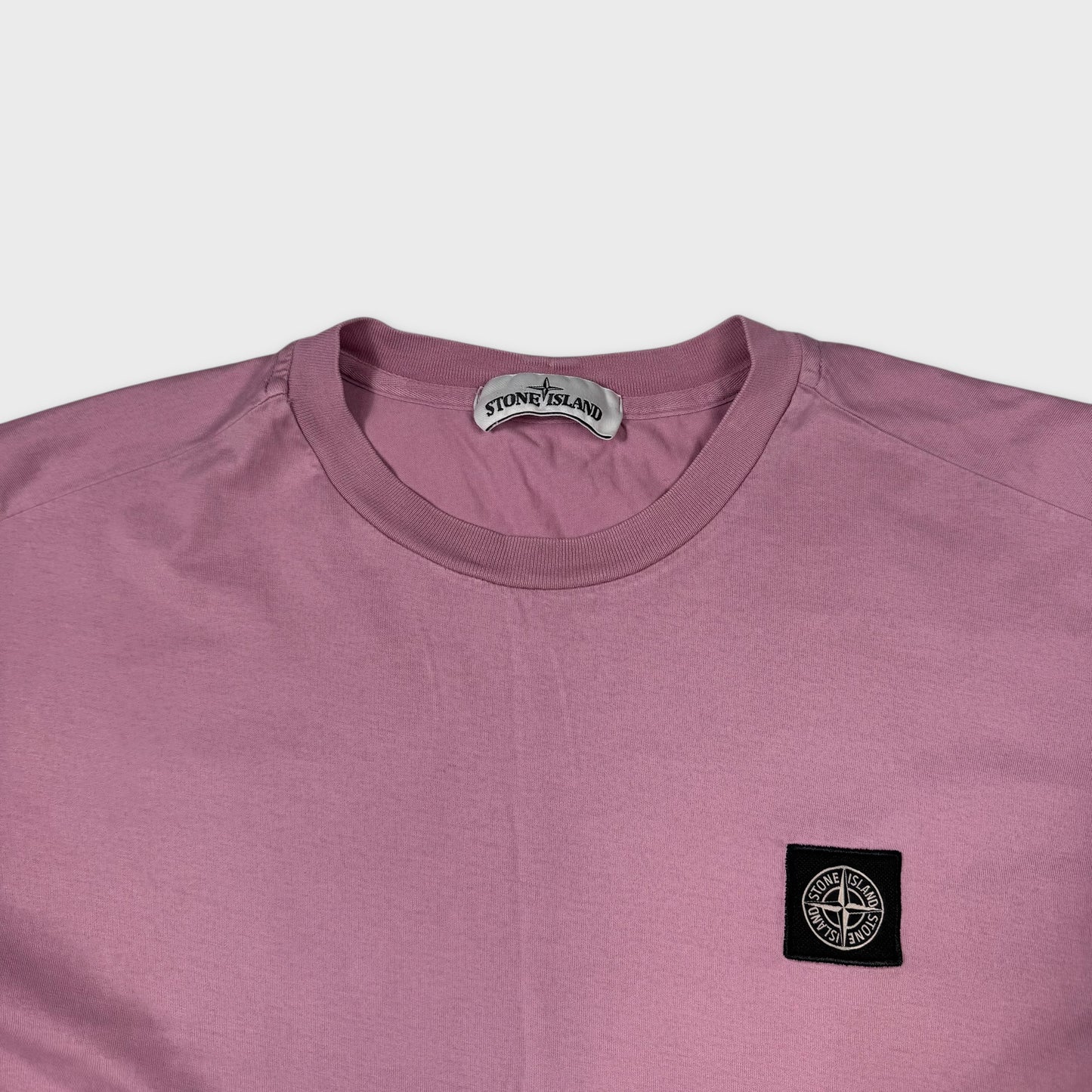 Stone Island Pink Compass Logo T-Shirt L
