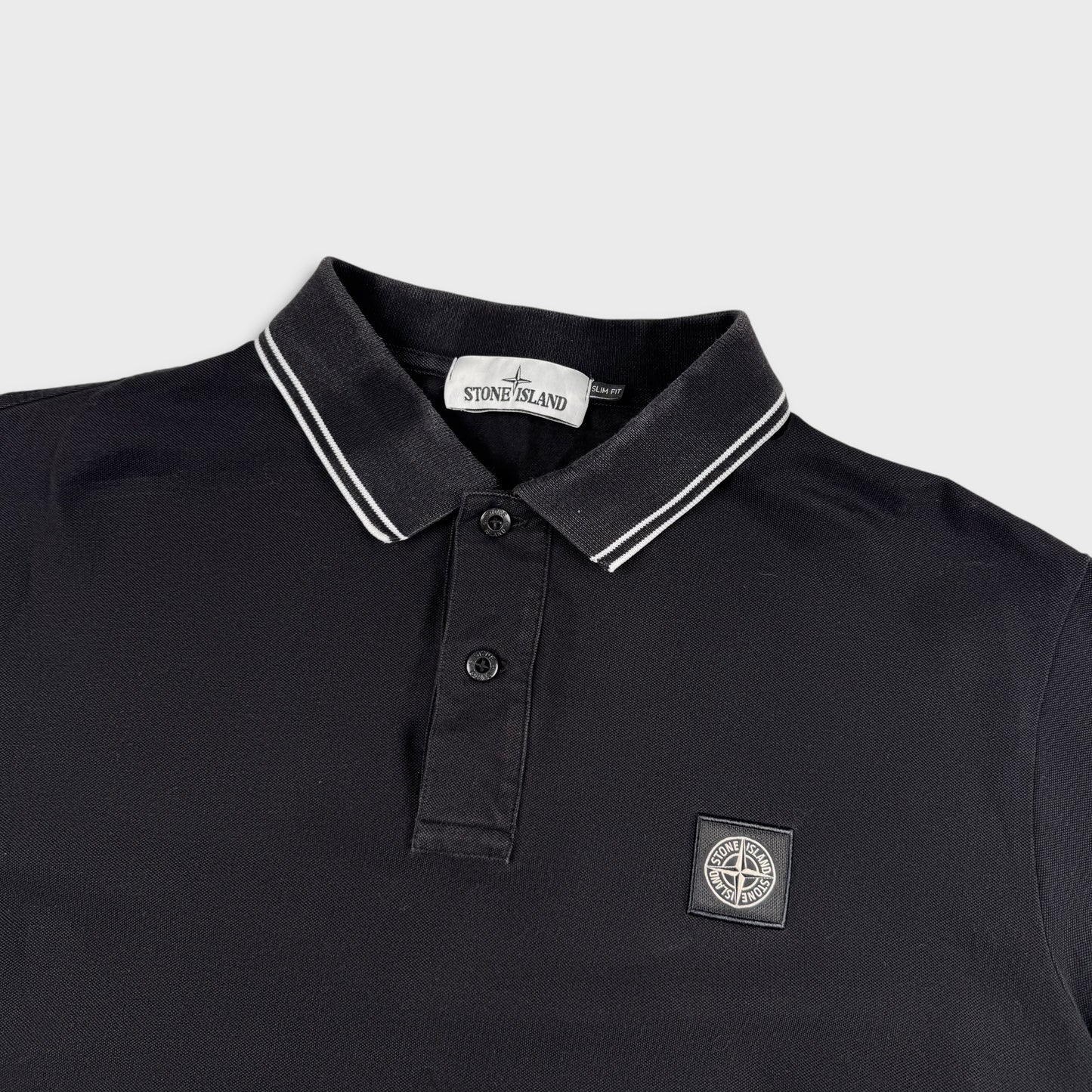 Stone Island Black Patch Polo Shirt XXL