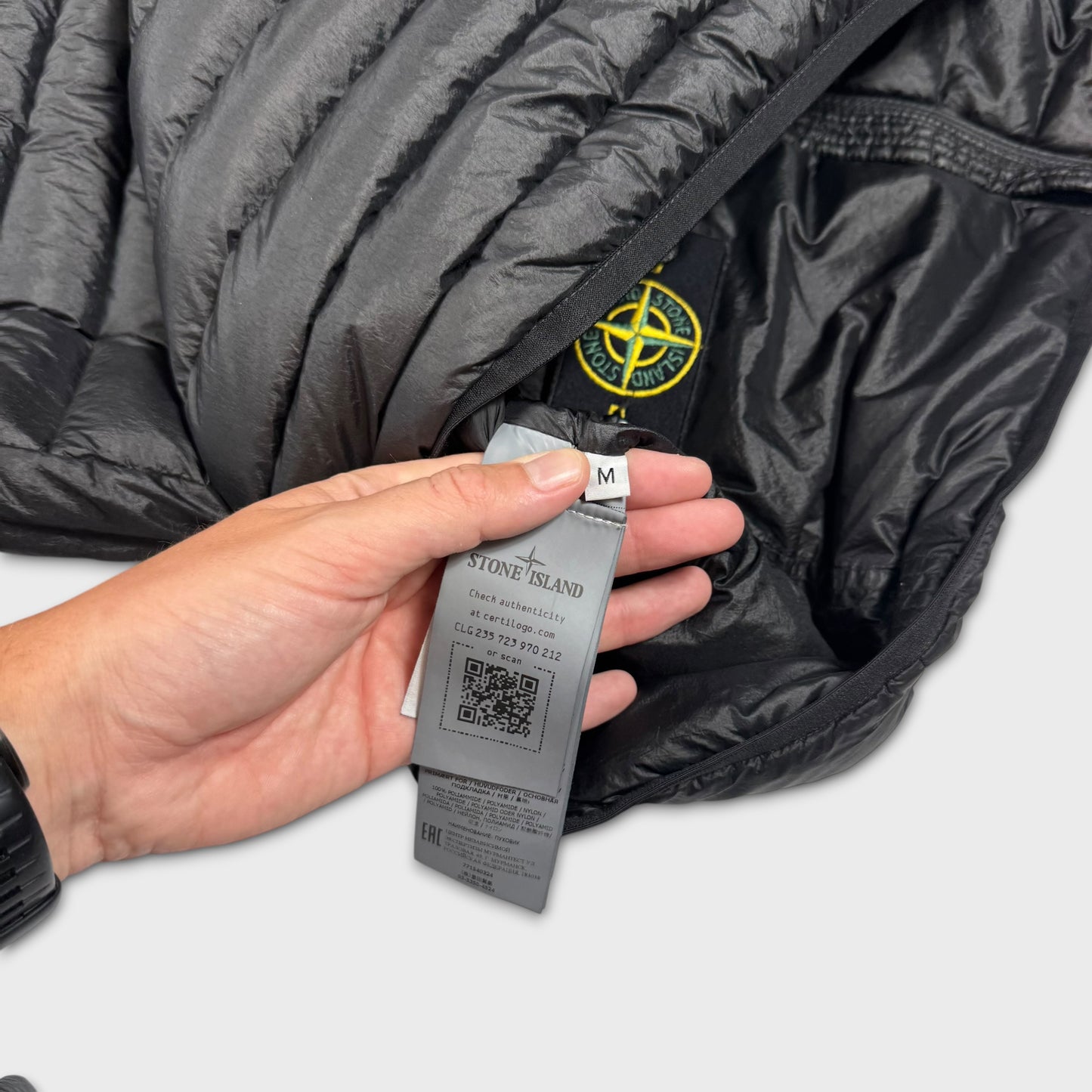 Stone Island Look Woven Chambers R-Nylon Down Jacket M
