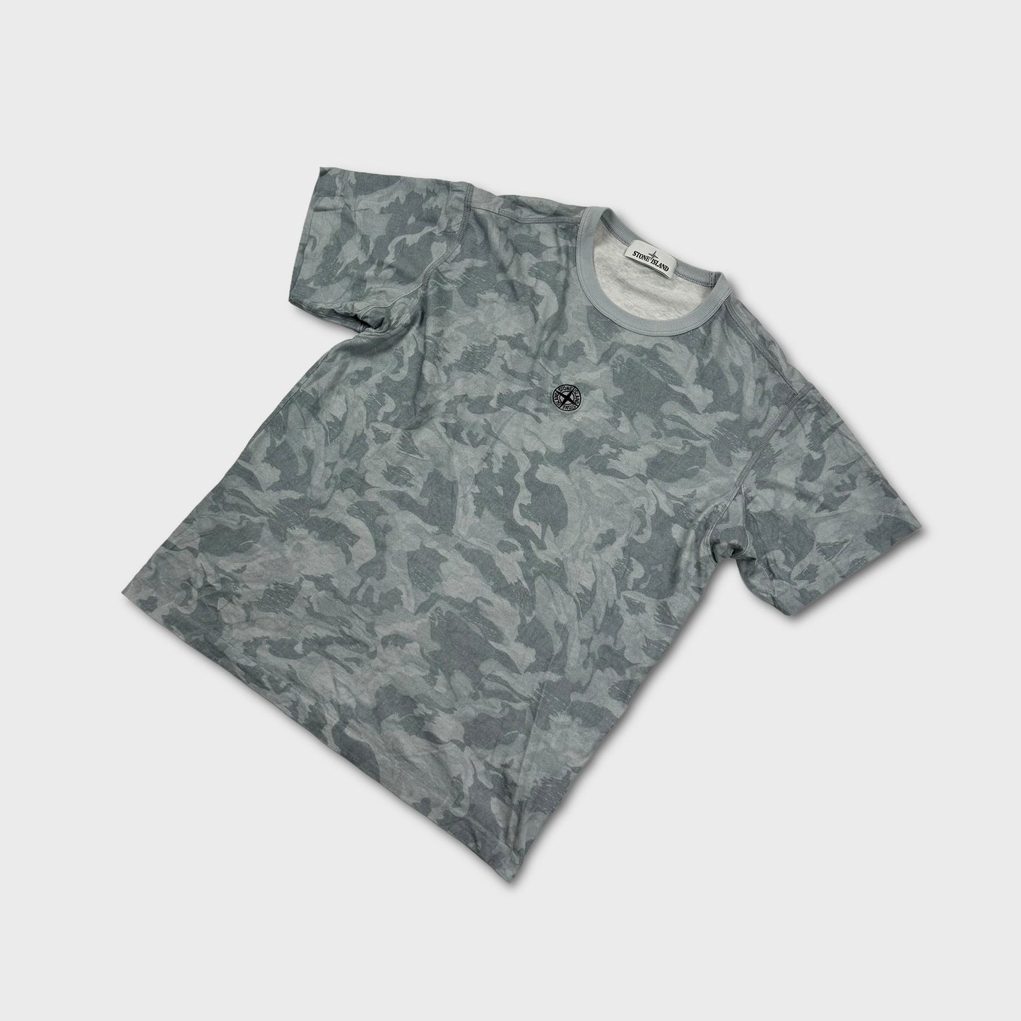 Stone Island Grey Camouflage T-Shirt L