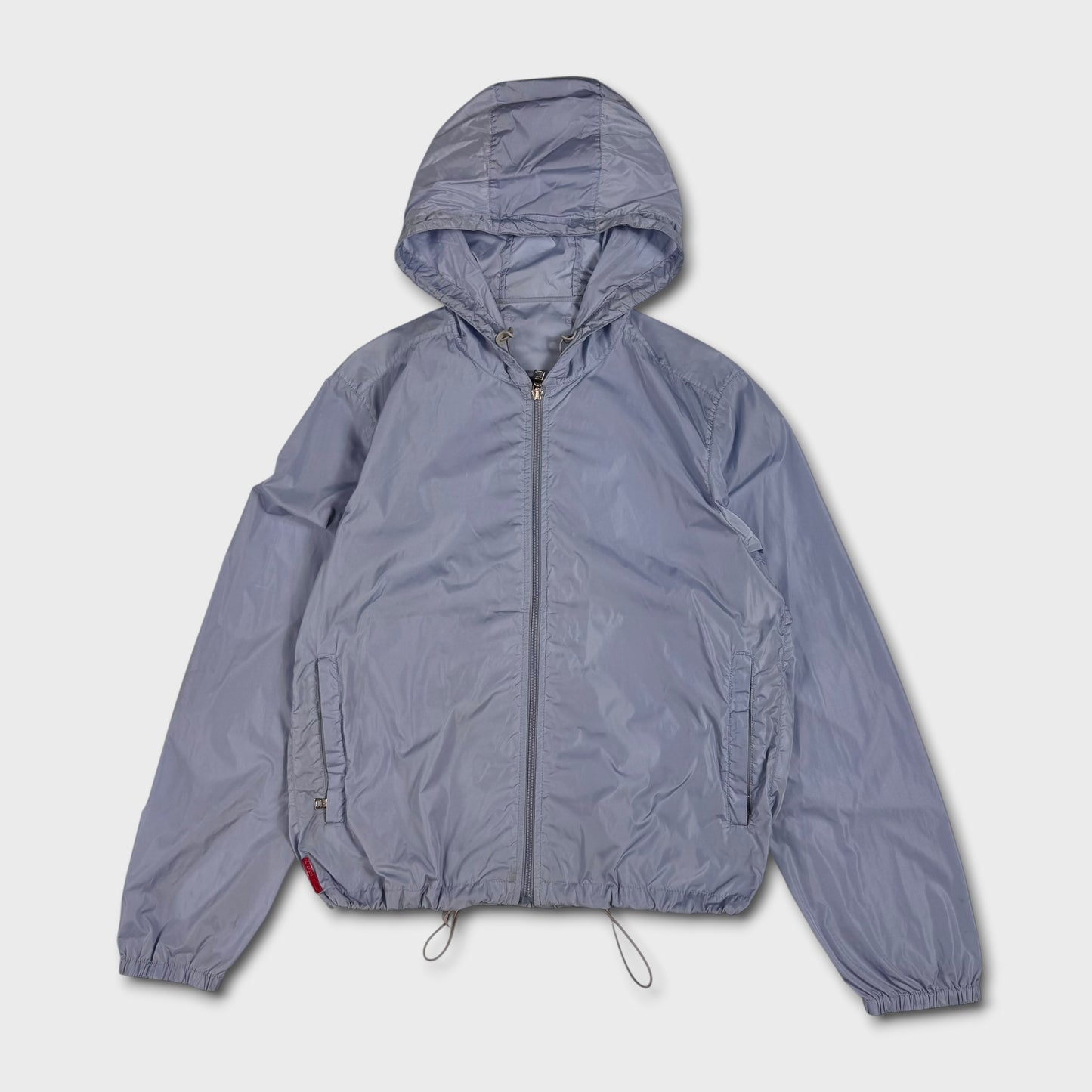Prada Sport Baby Blue Nylon Windbreaker Jacket XL