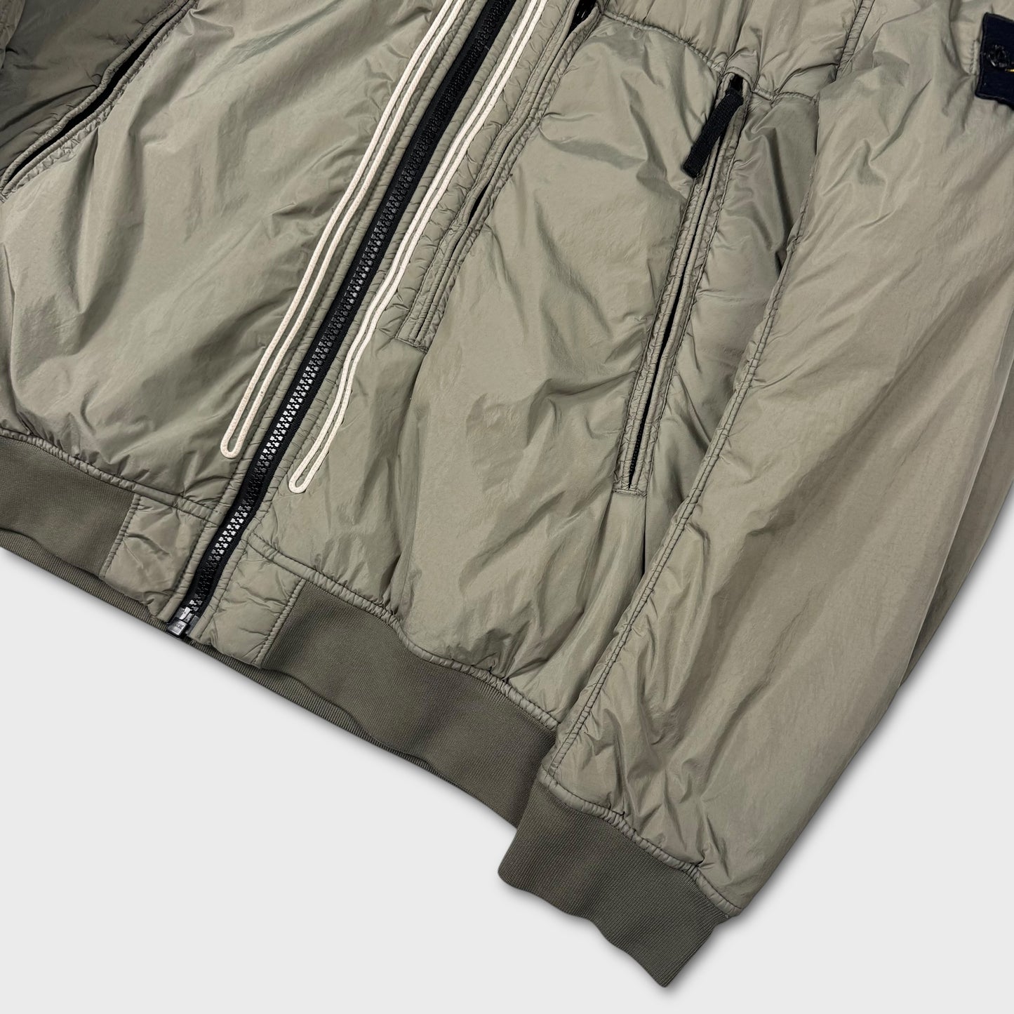 Stone Island Olive Garment Dyed Crinkle Reps NY L