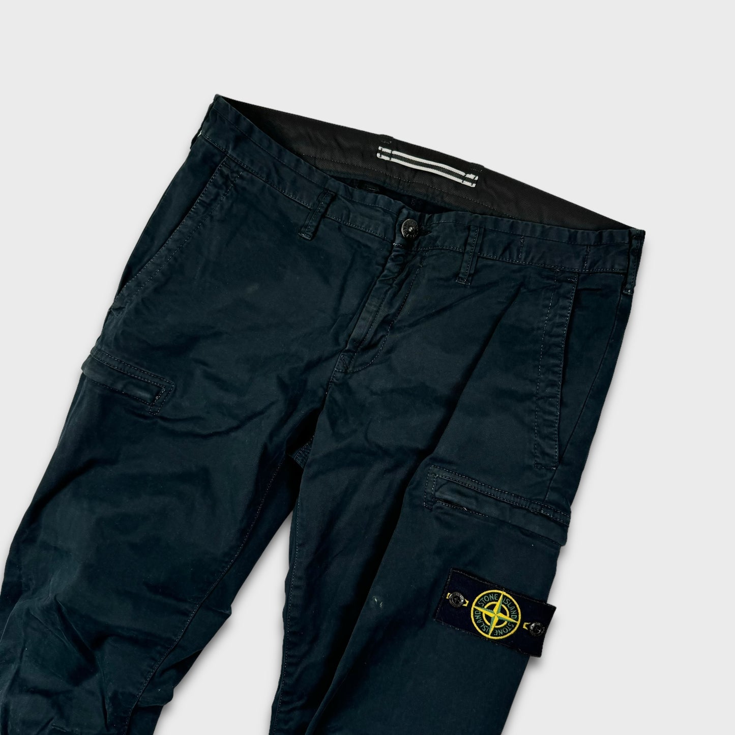 Stone Island Skinny Navy Cargo Pants W29