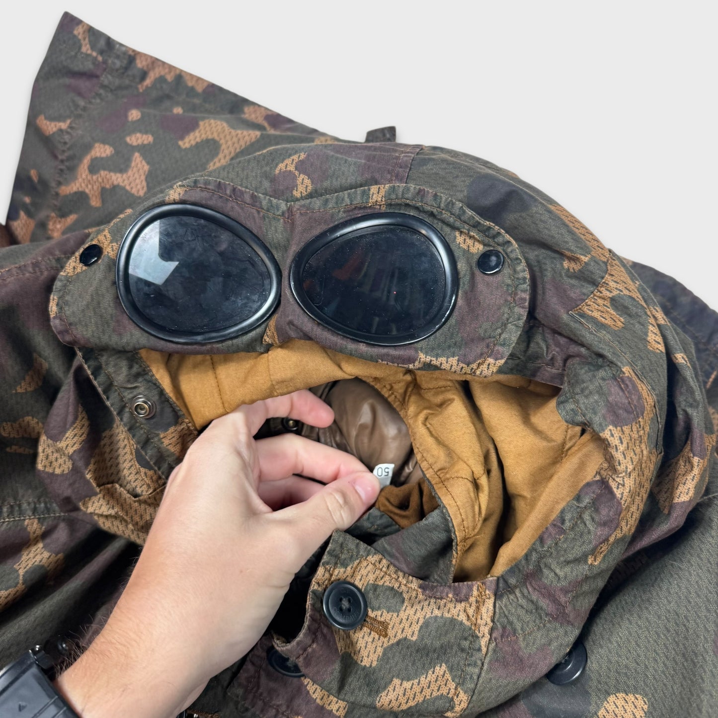 CP Company 50 Fili La Mille Goggle Hood Down Jacket L