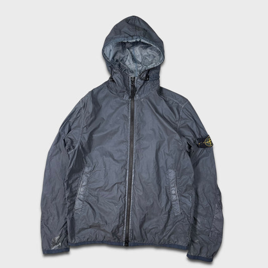 Stone Island Navy Lamy Velour Hooded Jacket M