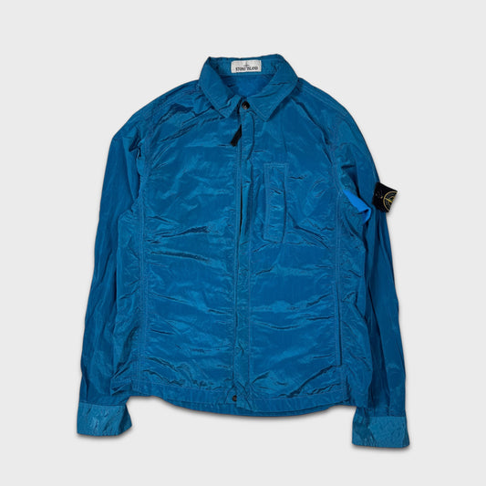 Stone Island Blue Nylon Metal Overshirt Jacket M