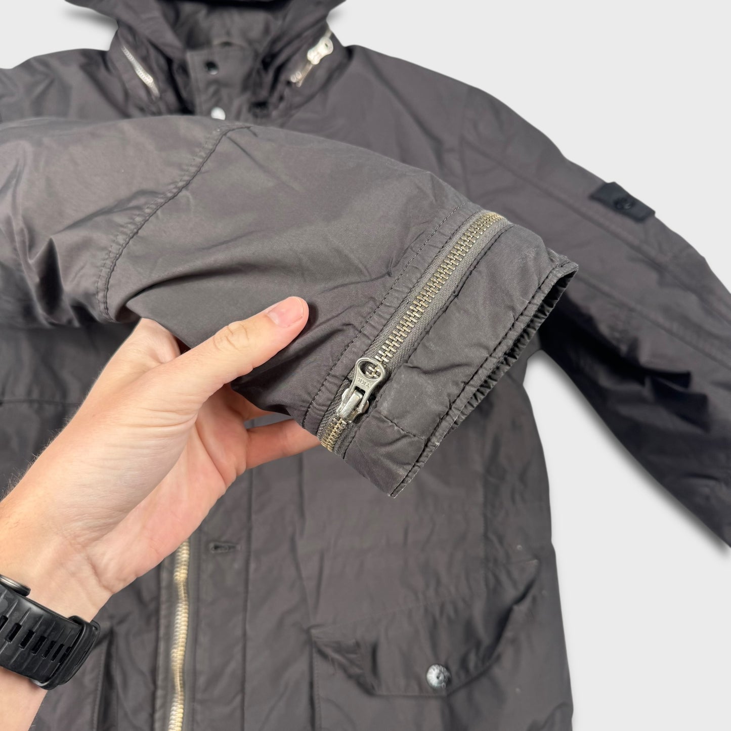 Stone Island Shadow Project 4 Field Quilted Nylon Hooded Jacket M