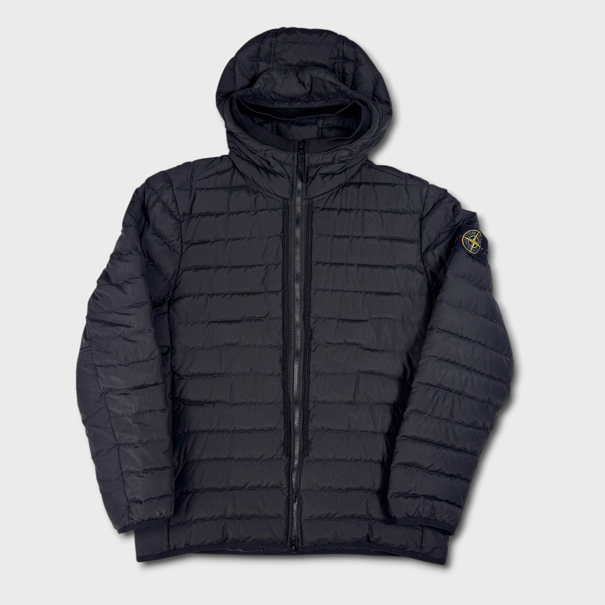 Stone Island Black O-Cotton R-Nylon Tela Puffer Jacket XL