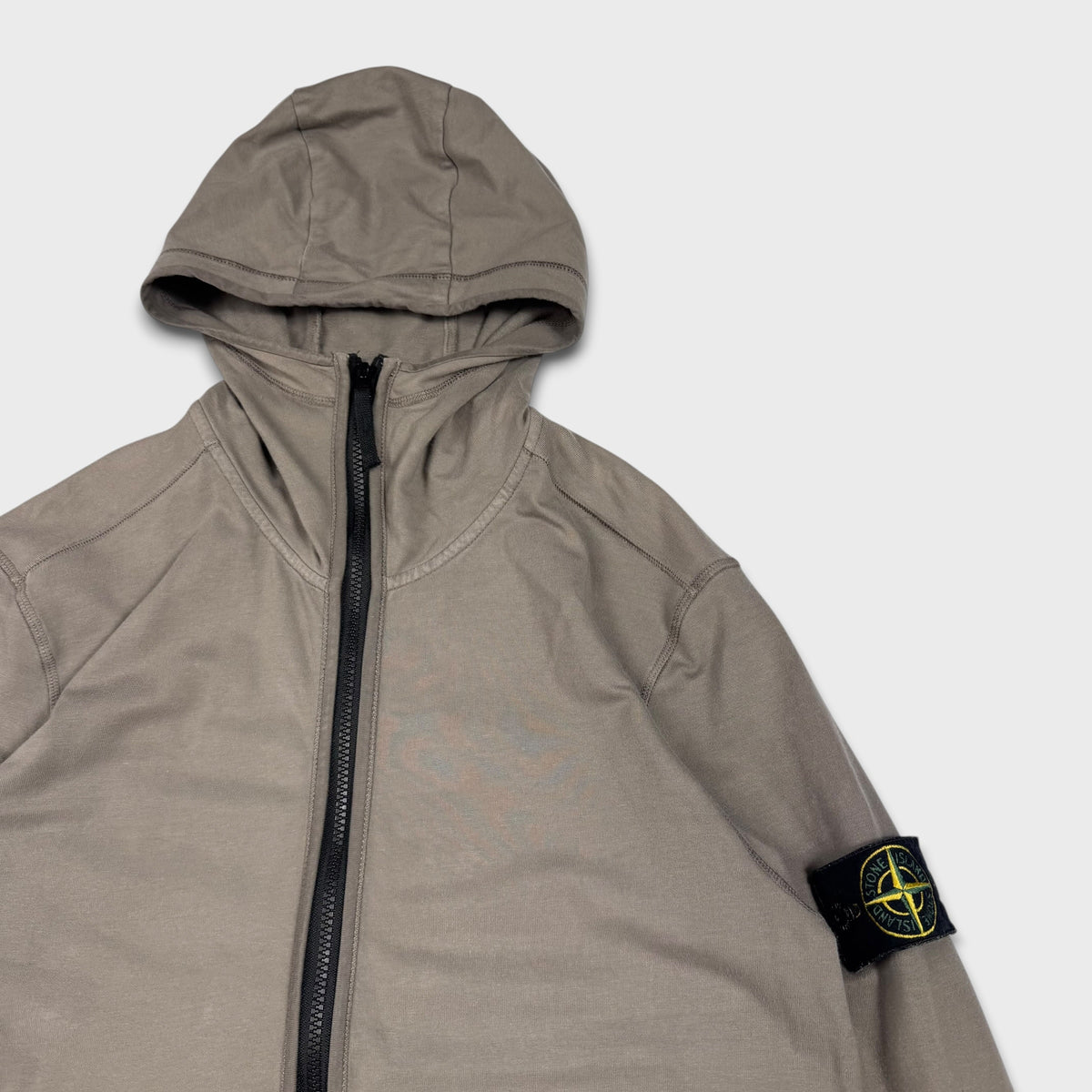Stone Island Grey Full Zip Hoodie M