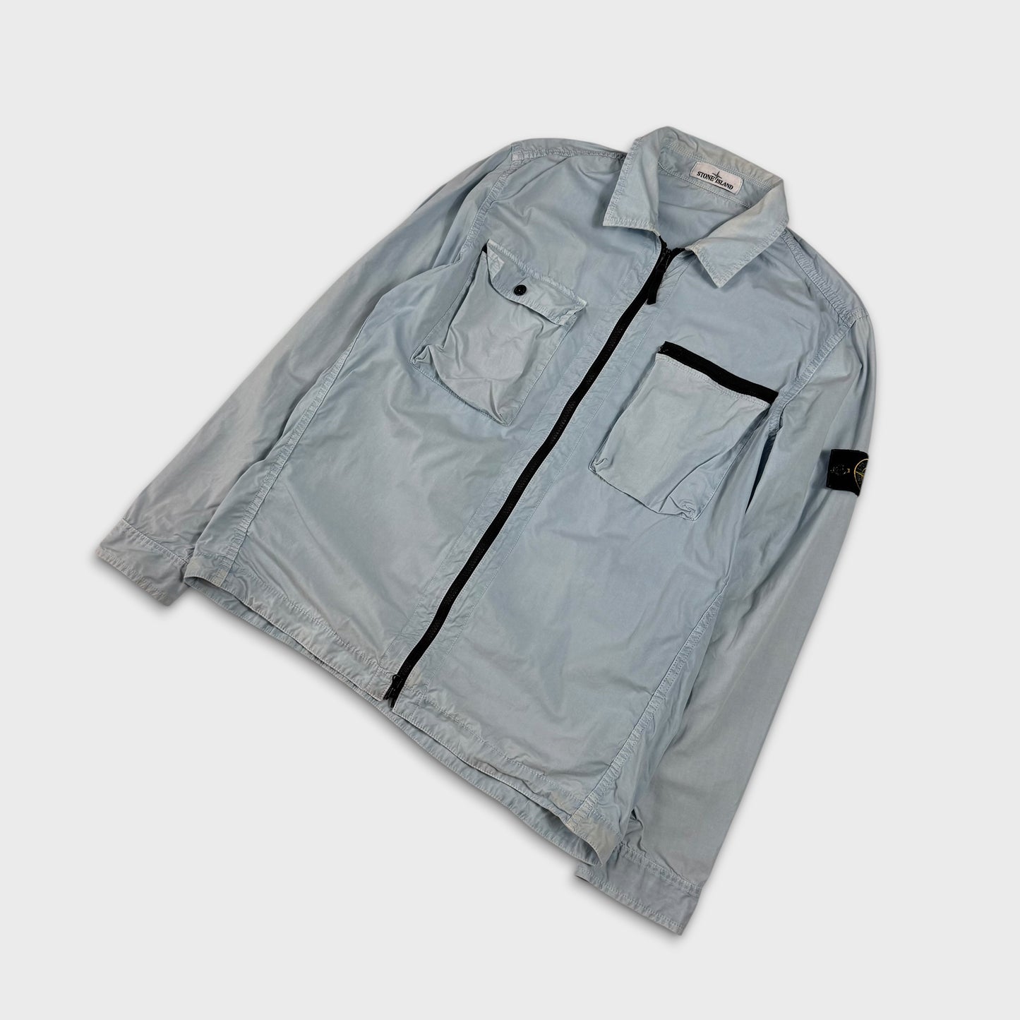 Stone Island Baby Blue Zip Overshirt XL