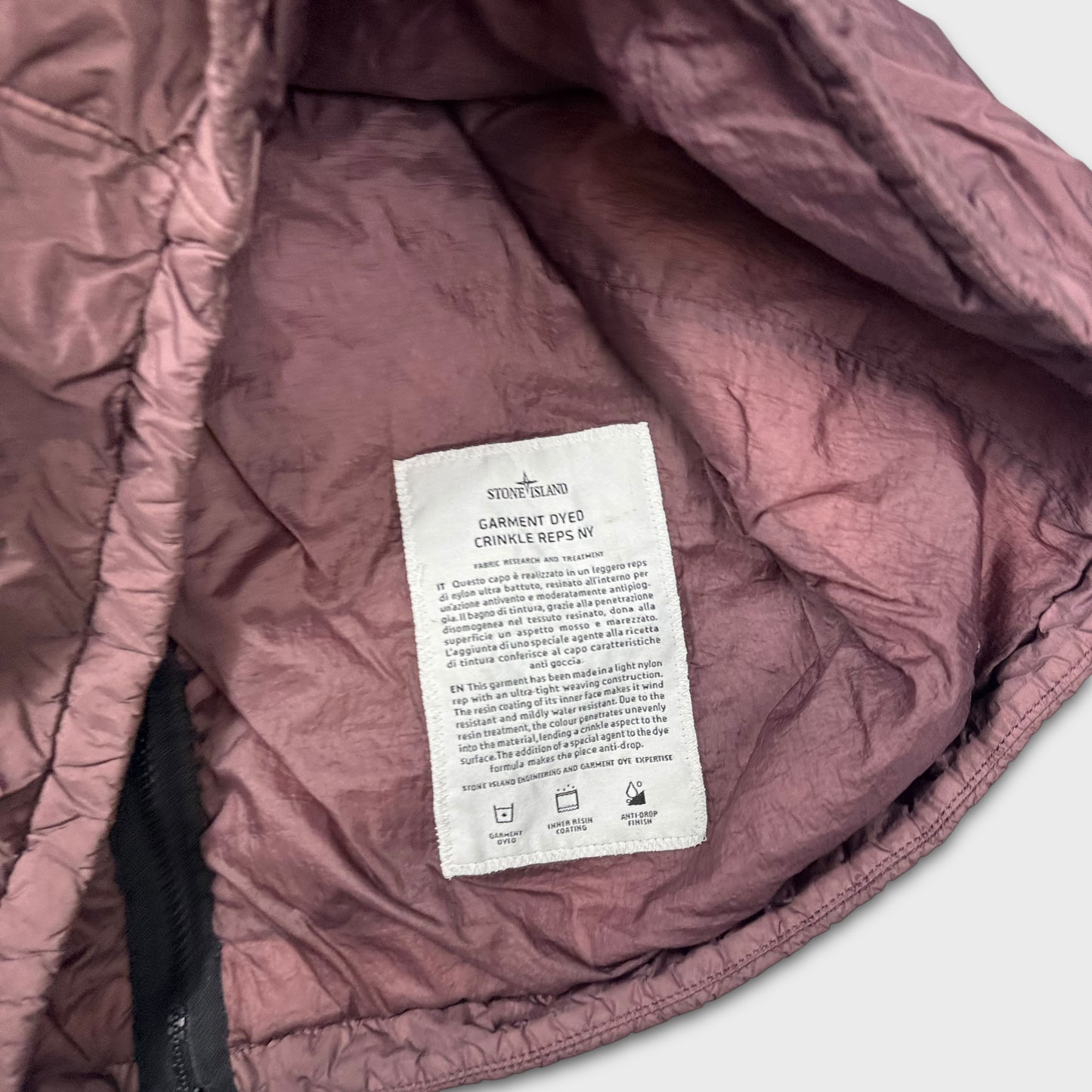 Stone Island Garment Dyed Crinkle Reps NY Jacket L