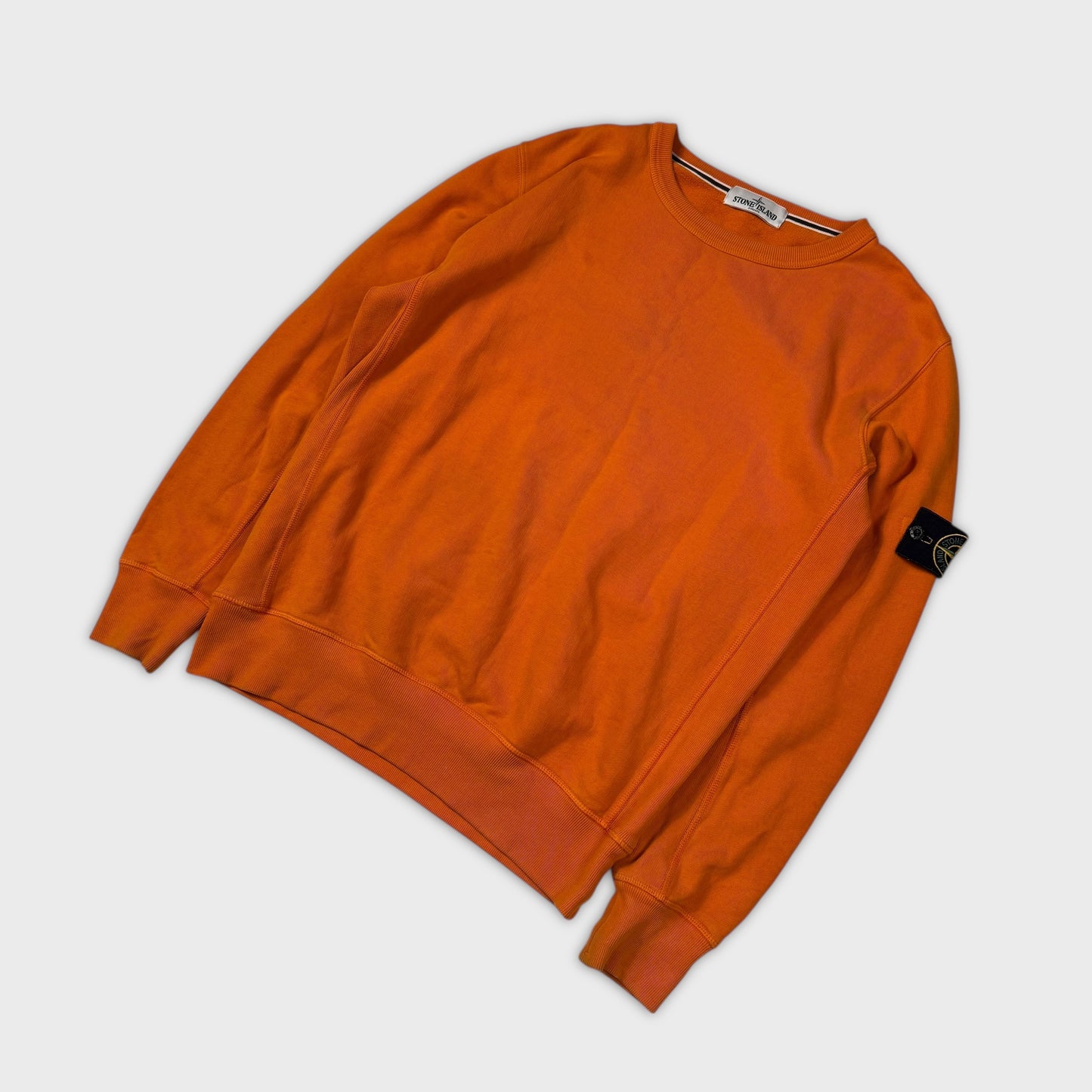 Stone Island Orange Crewneck Sweatshirt L