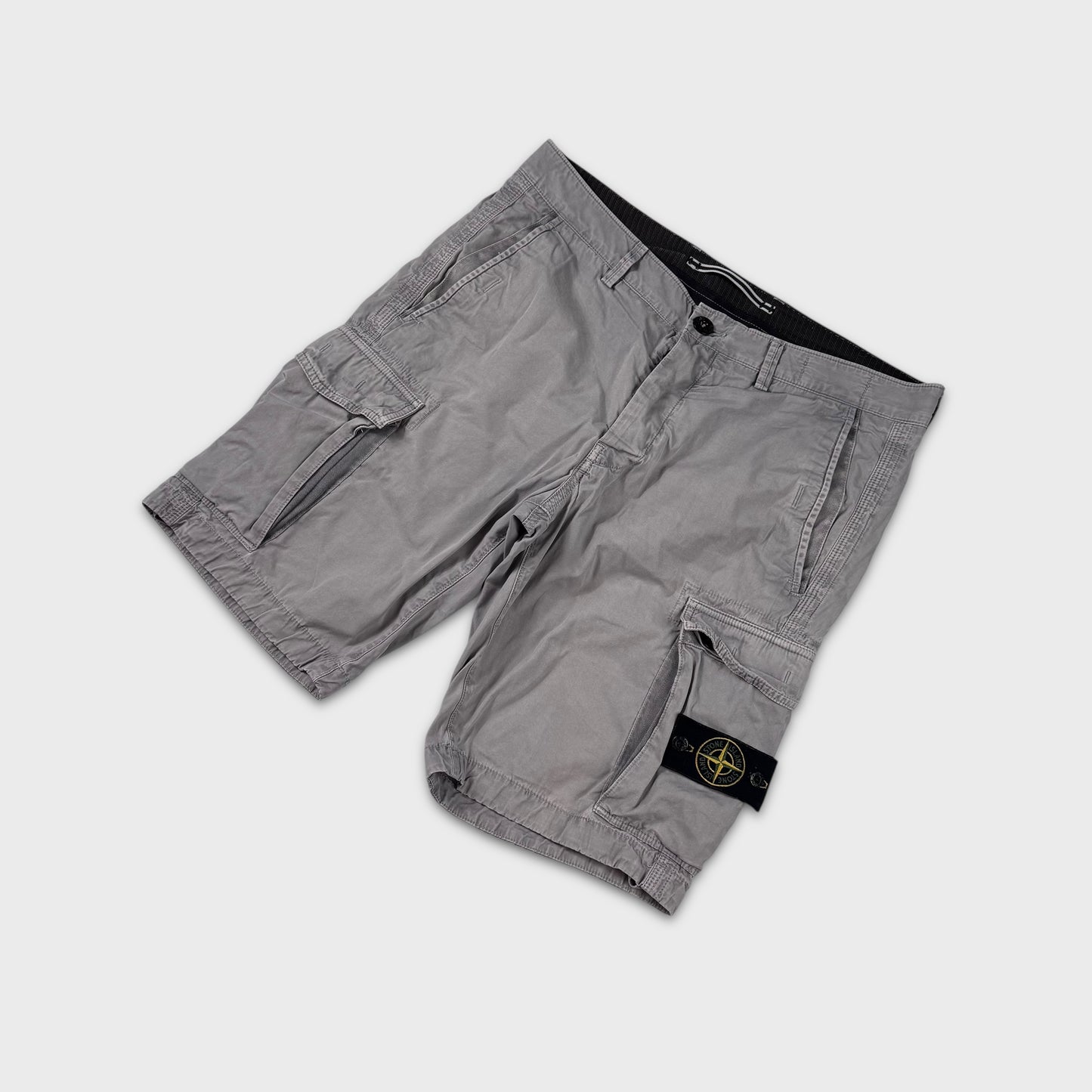 Stone Island Grey Cargo Shorts W34
