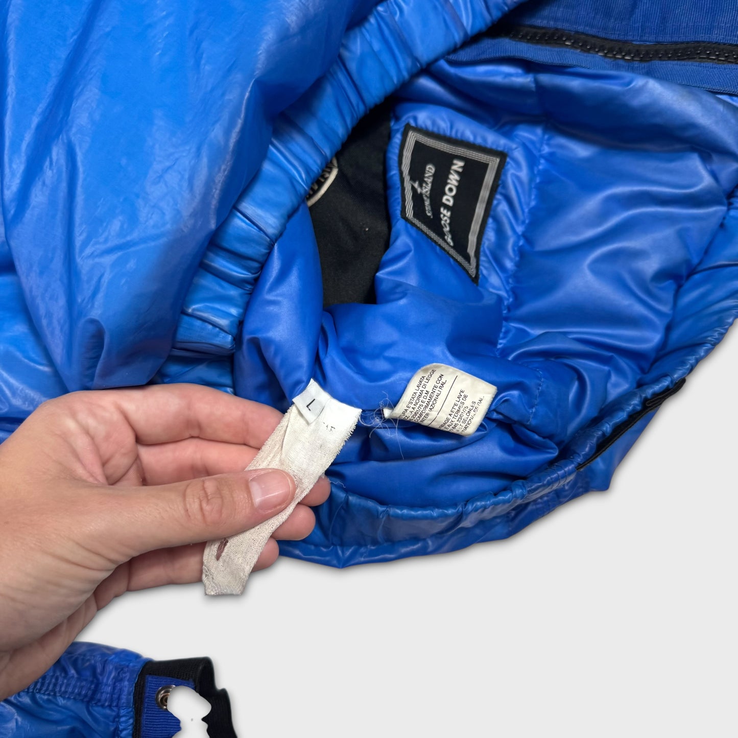 Stone Island 2008 Mesh Badge Goose Down Jacket L