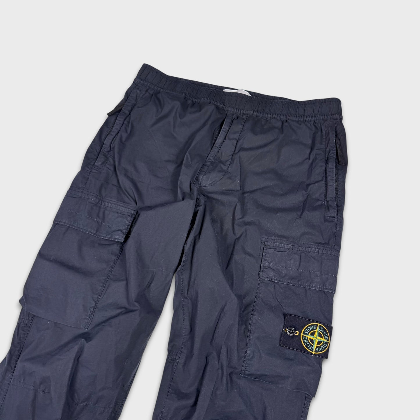Stone Island Navy Tela Cargo Pants W32