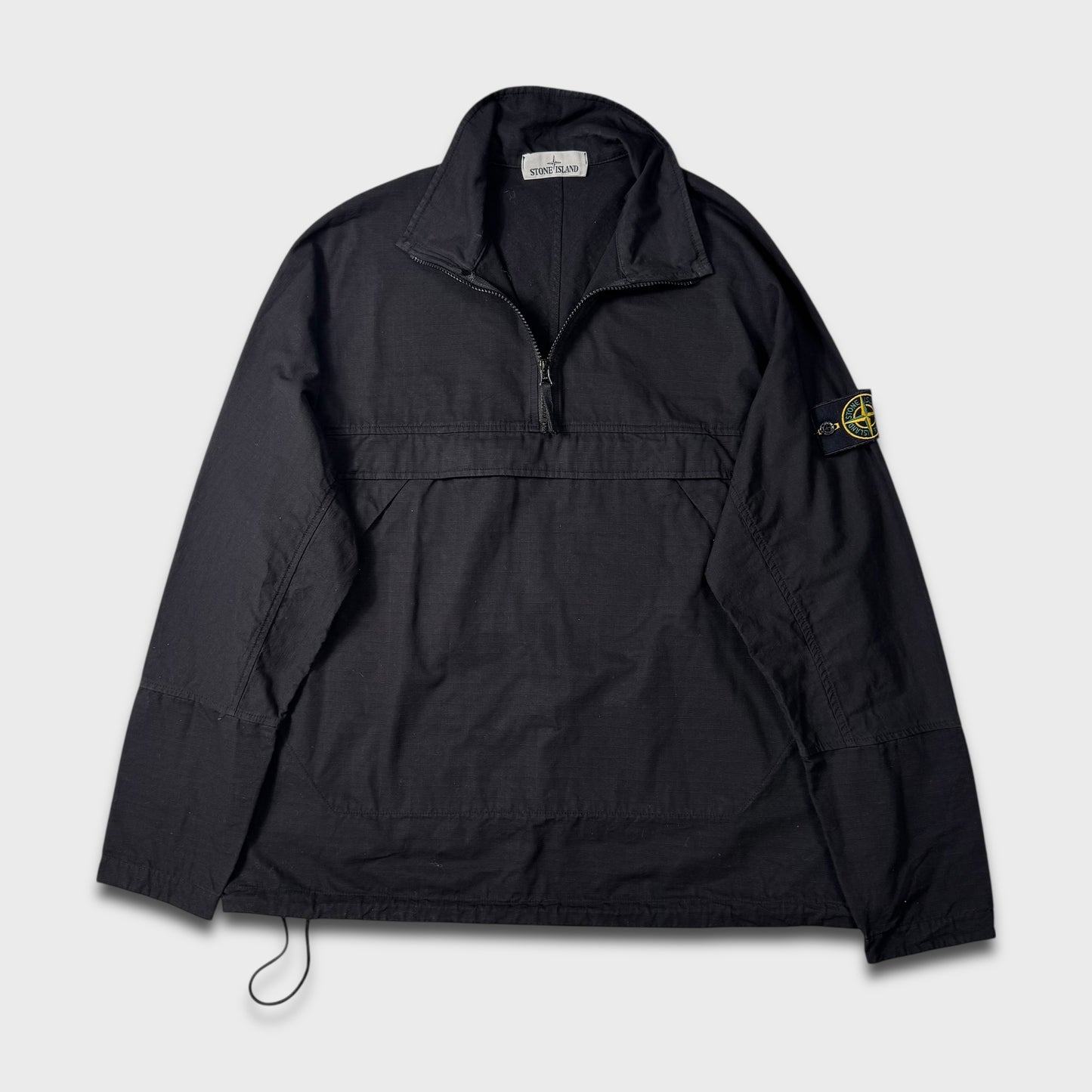 Stone Island Quarter Zip Cotton Canvas Smock Jacket M