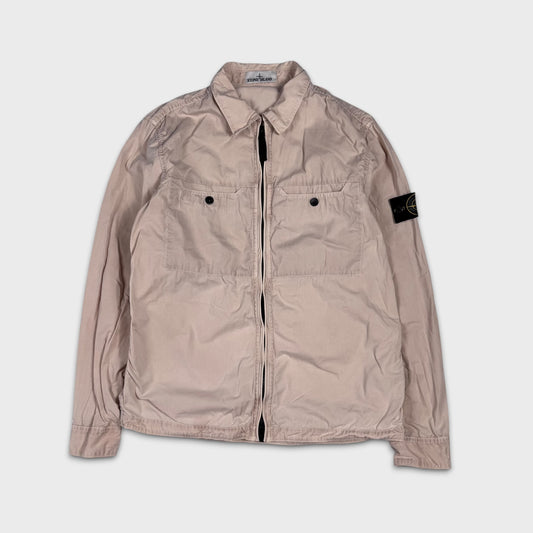 Stone Island Beige Full Zip Overshirt L
