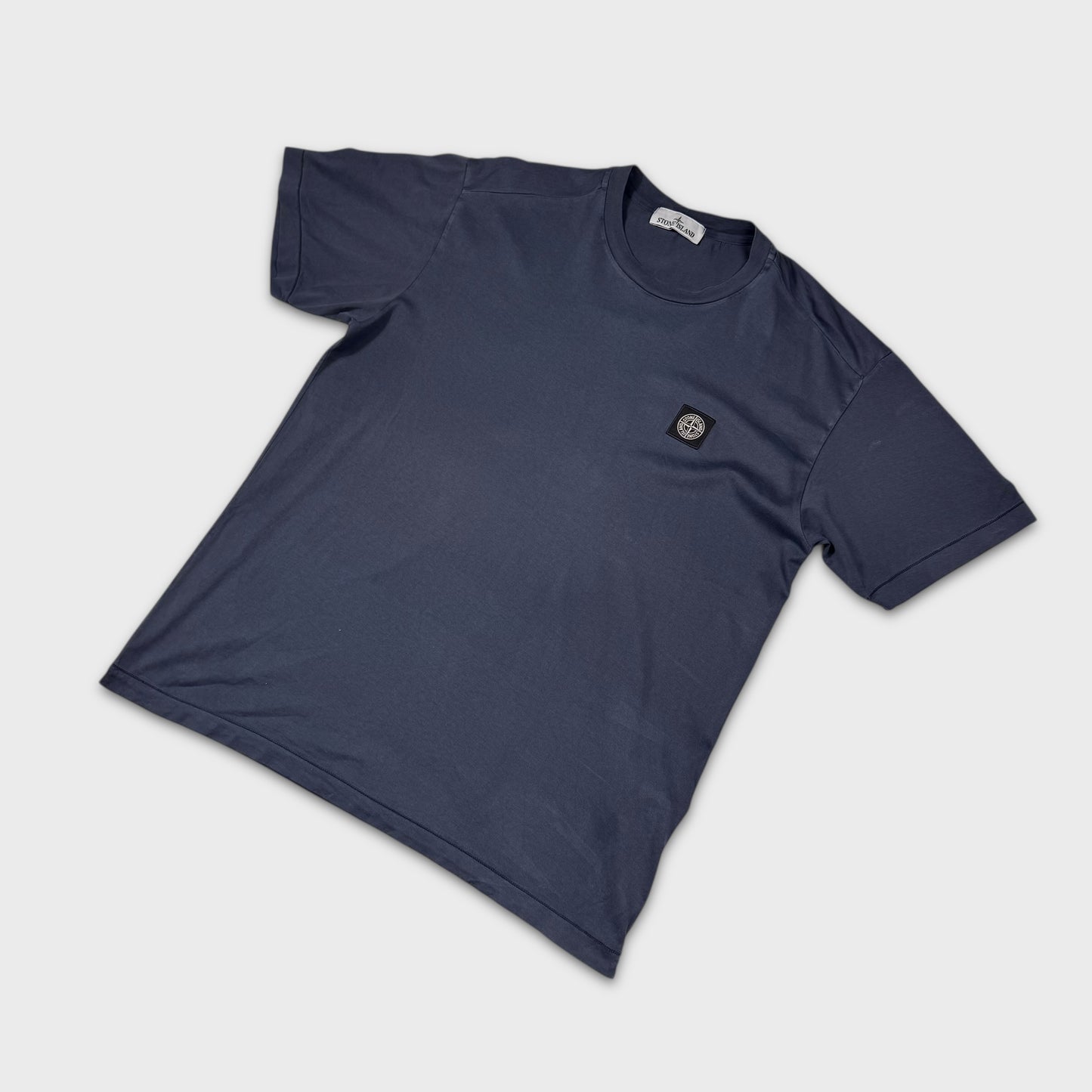 Stone Island Grey Compass Logo T-Shirt XL
