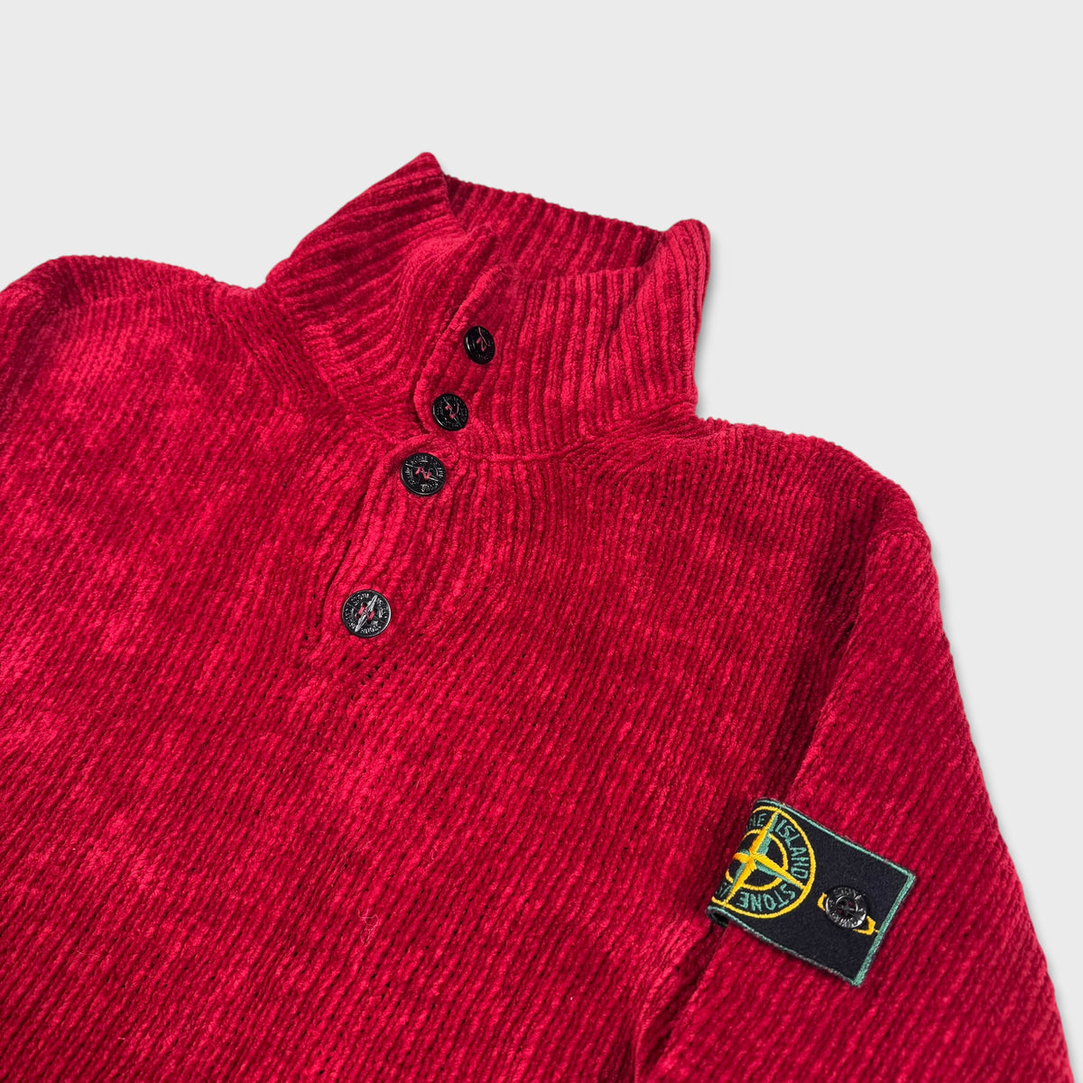 Stone Island Vintage 1999 Cherry Red Knit M