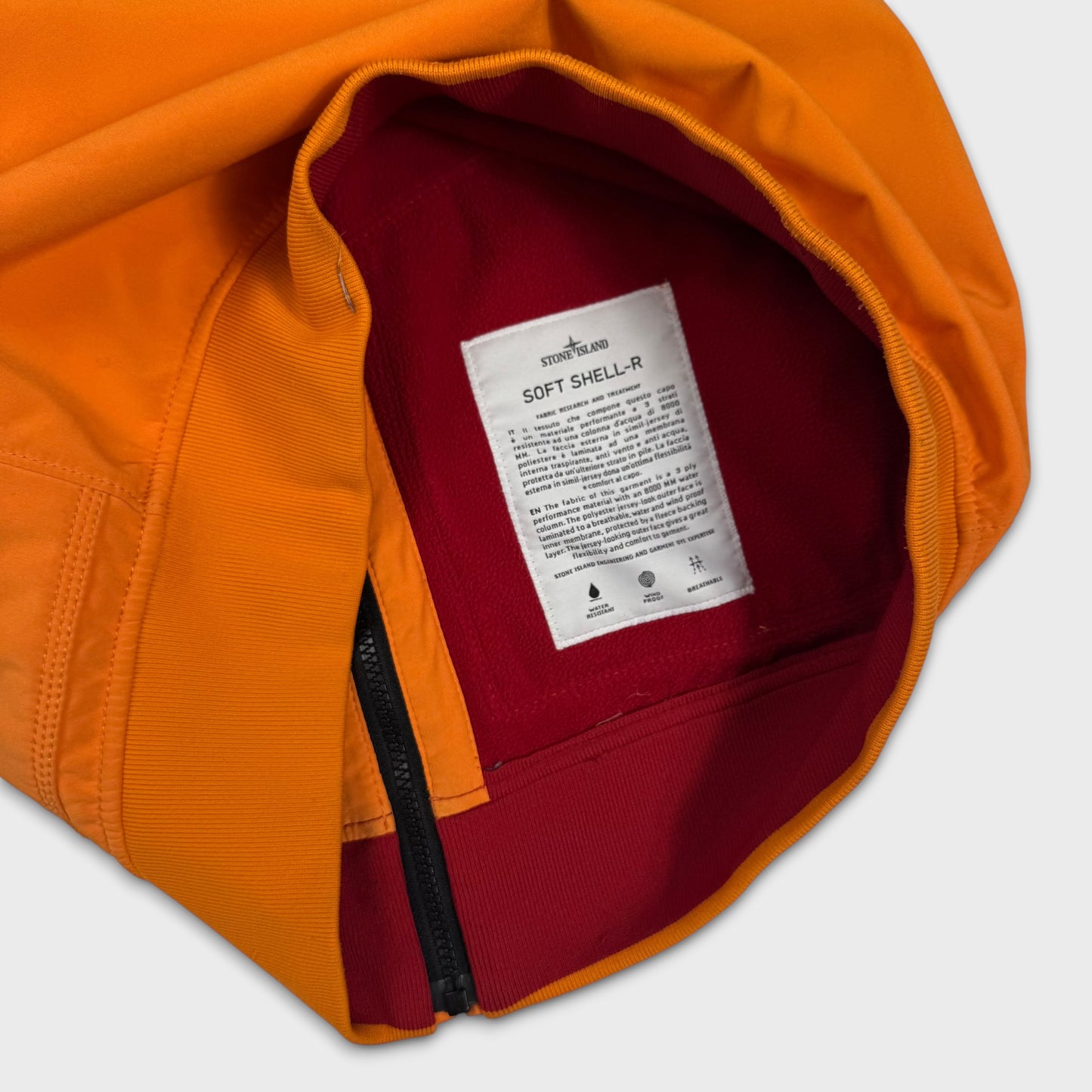 Stone Island Orange Soft Shell-R Jacket M