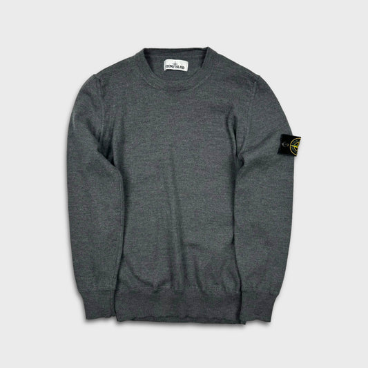 Stone Island Charcoal Grey Badge Knit S