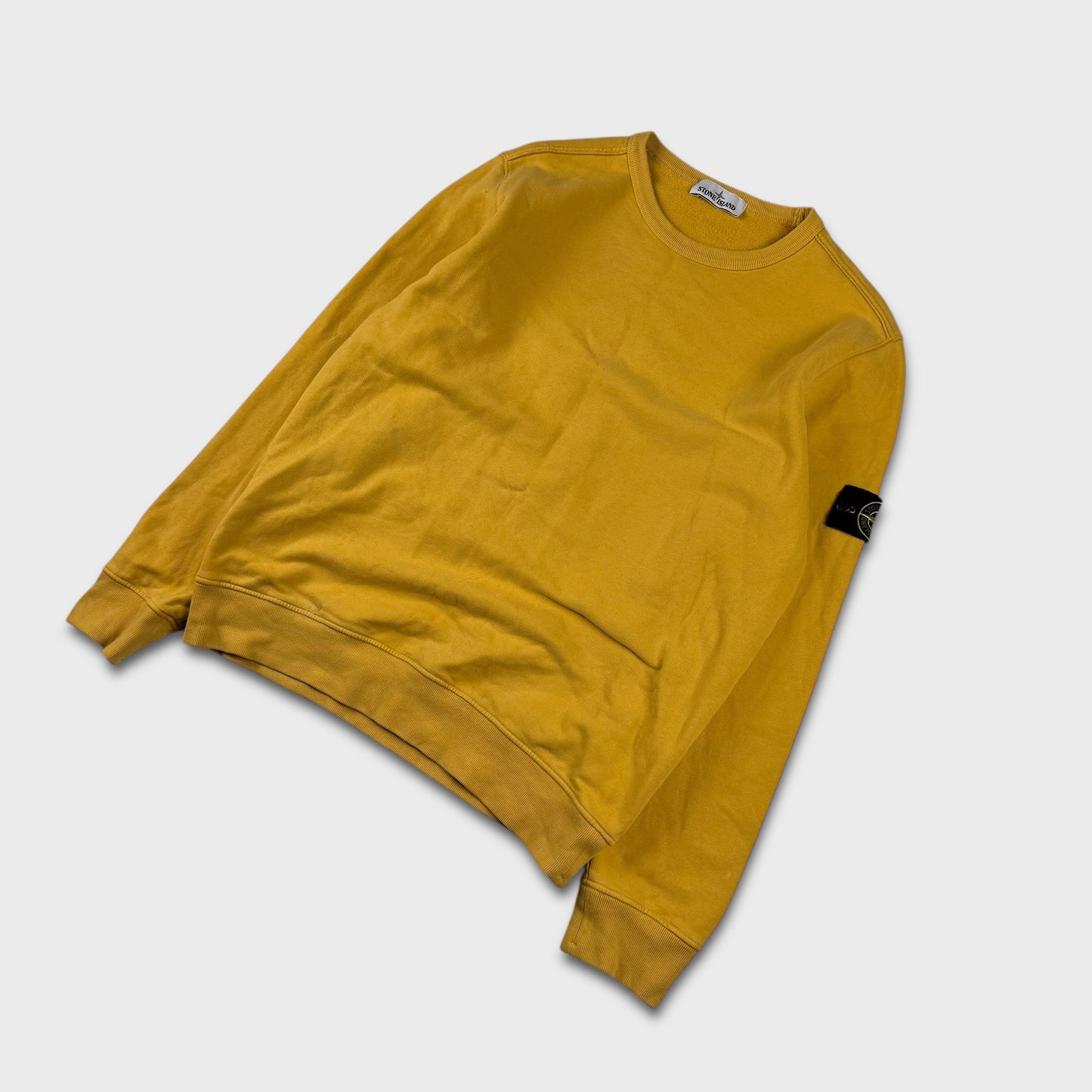 Stone Island Yellow Crewneck Sweatshirt XL