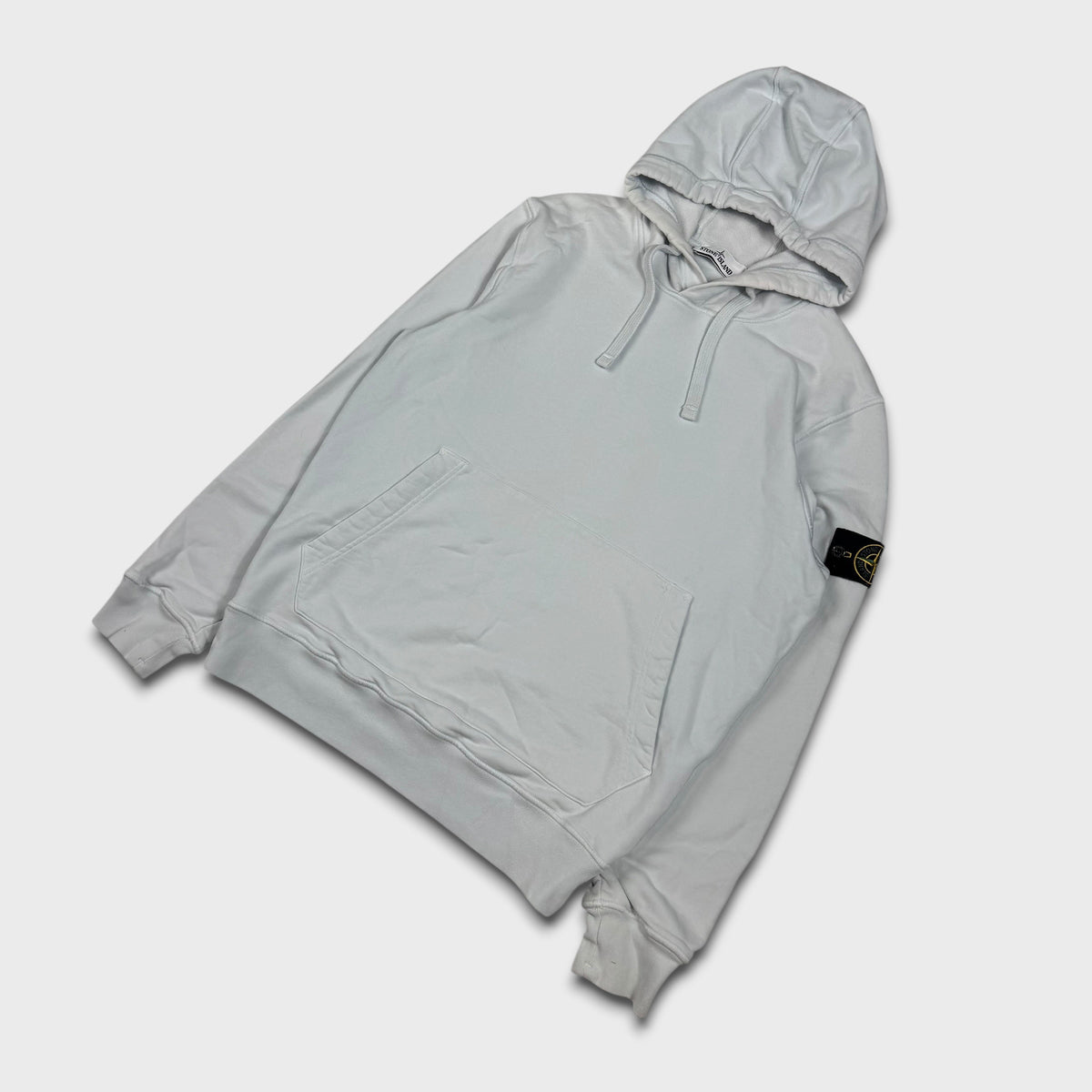Stone Island Baby Blue Pullover Hoodie L
