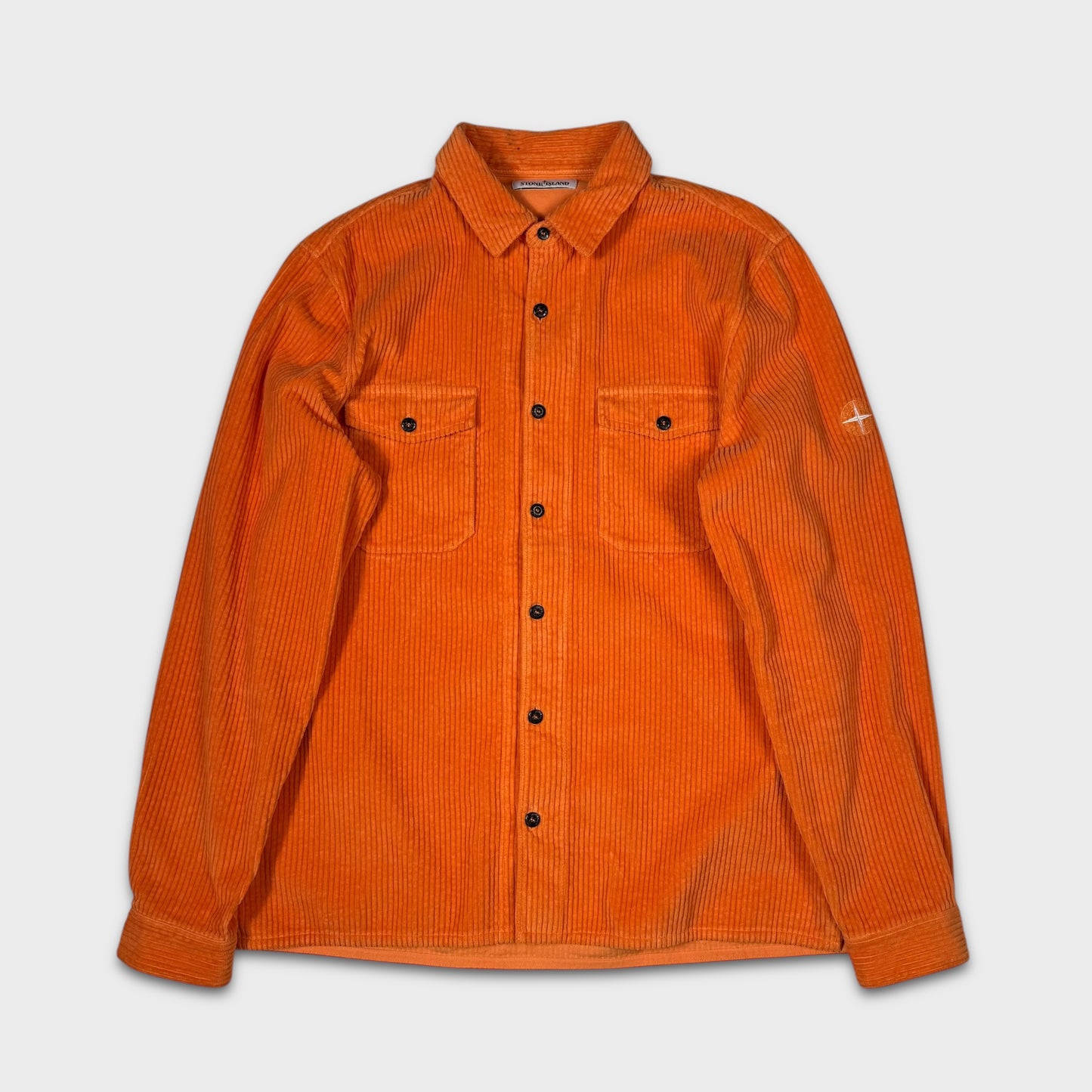 Stone Island Orange Corduroy Overshirt XL