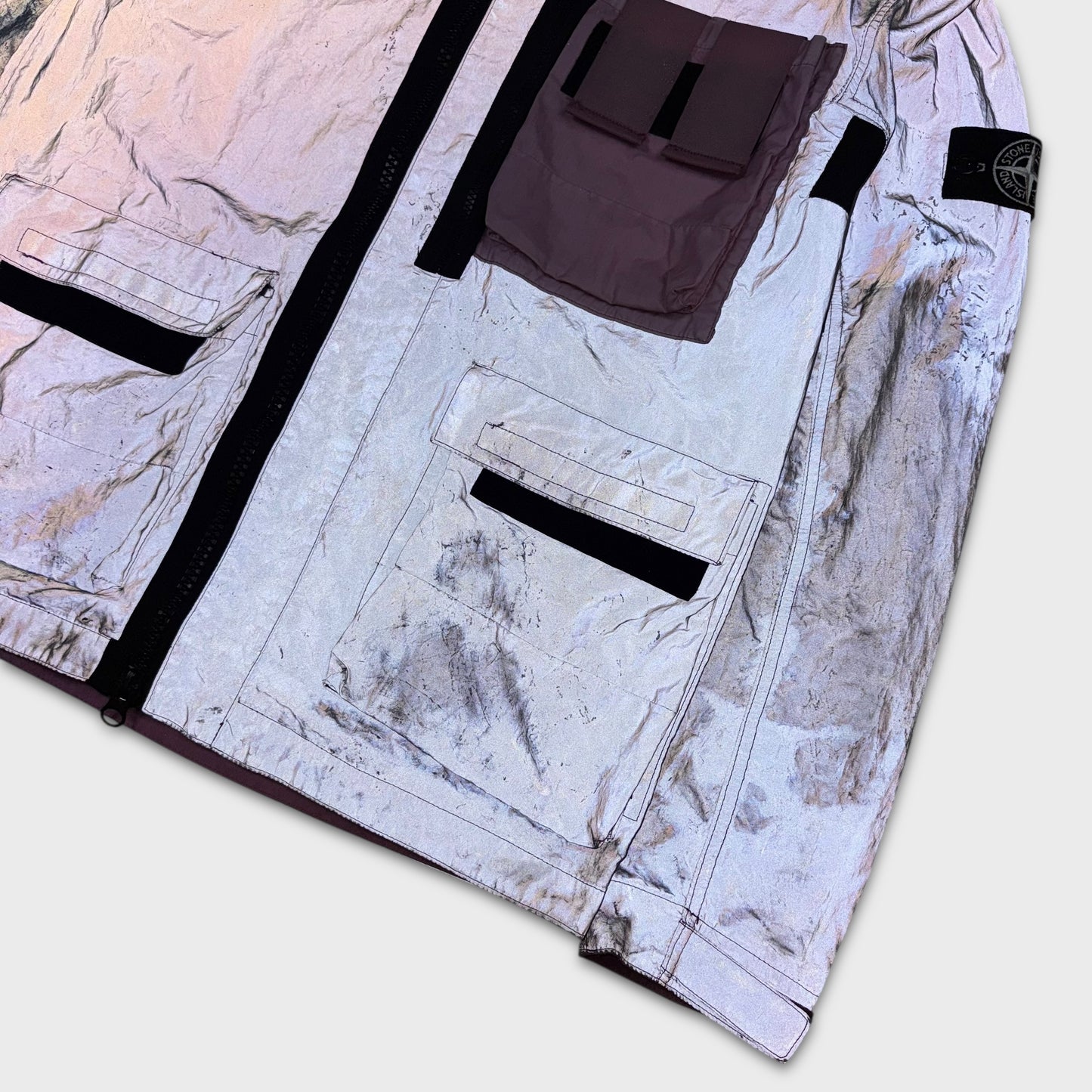 Stone Island Pink Plated Reflective Jacket M