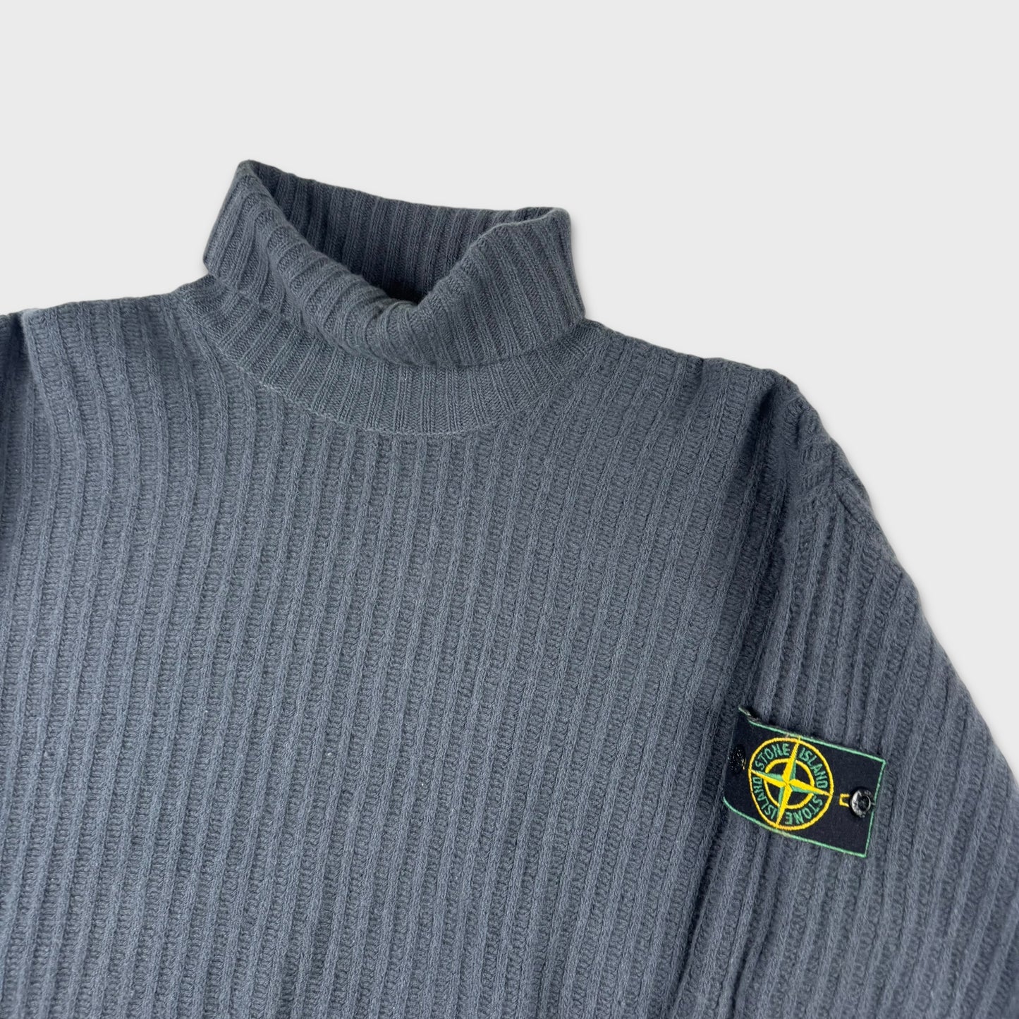 Stone Island 90’s Roll Neck Ribbed Knit L