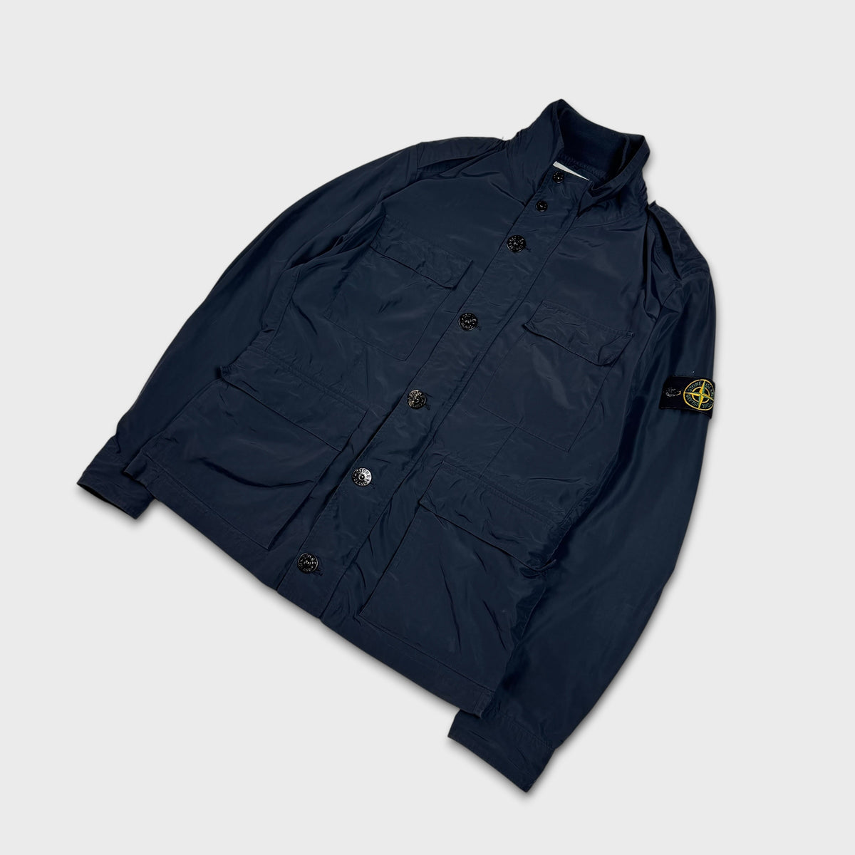 Stone Island Navy Micro Reps Nylon Jacket L