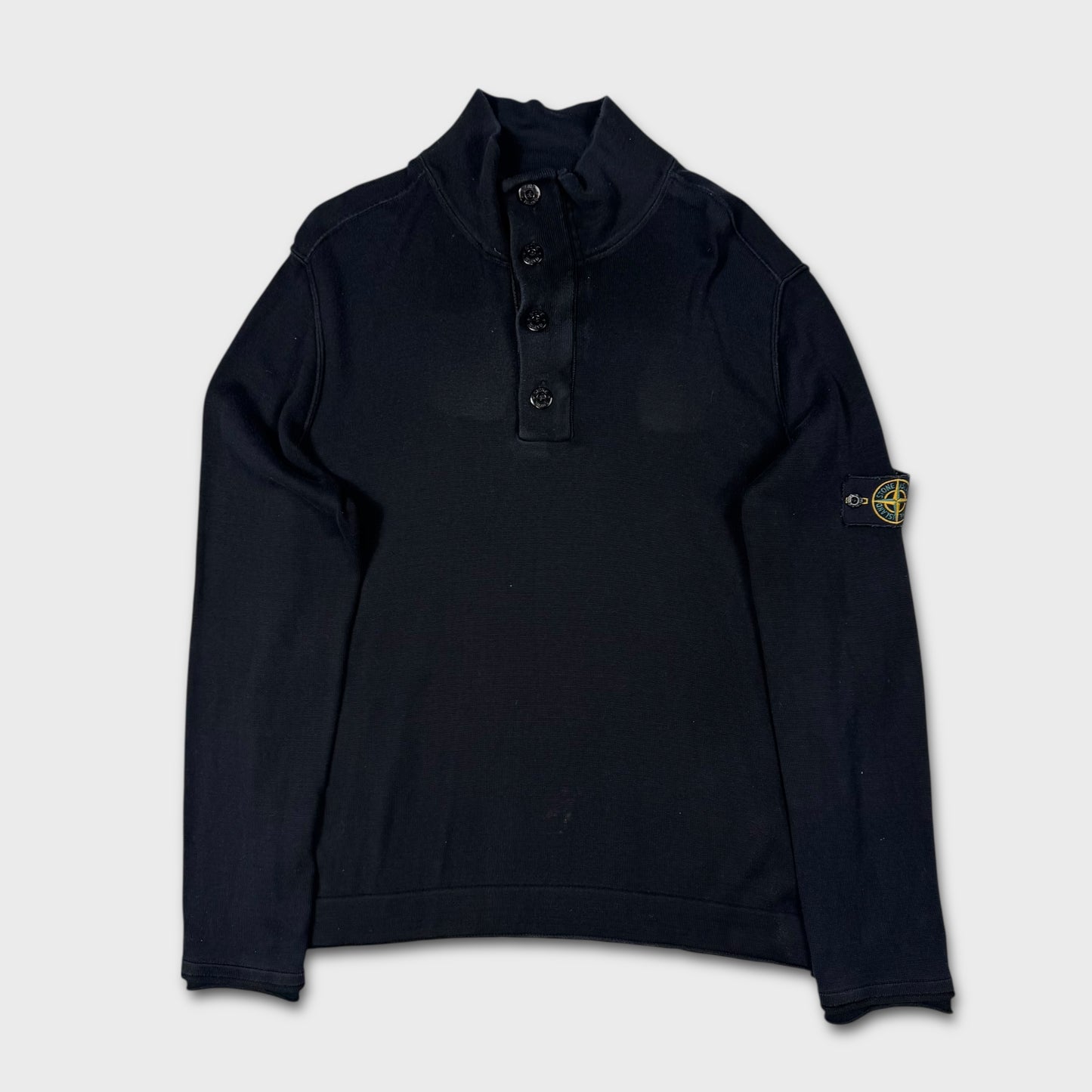 Stone Island Black Quarter Zip Knit XXL