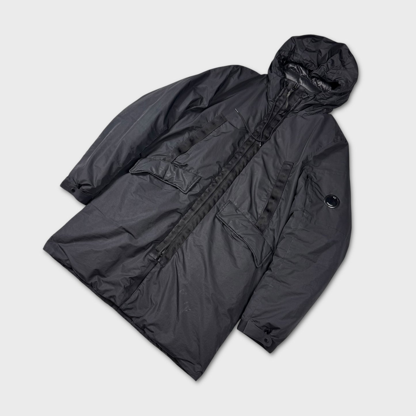CP Company Black Micro-M Weather-Resistant Padded Parka Jacket L