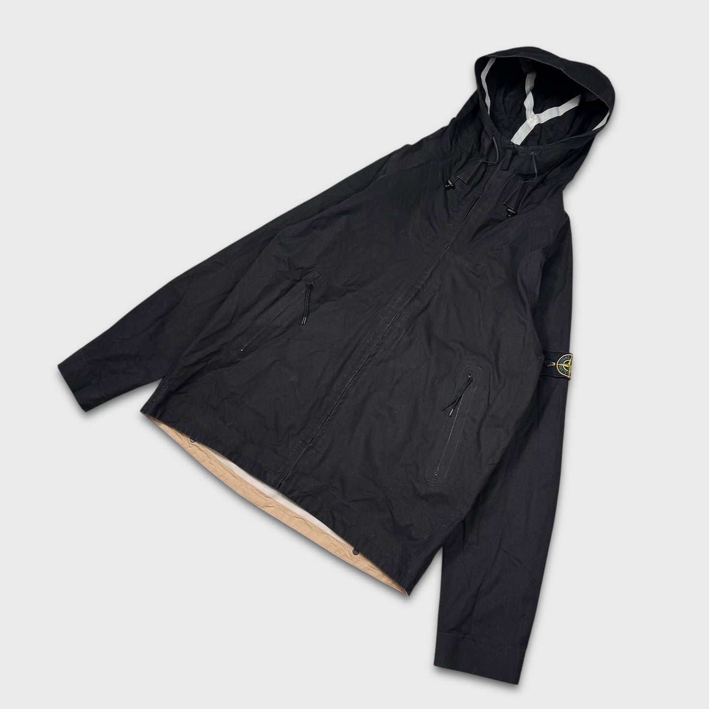 Stone Island 2008 Ventile Taped Seam Hooded Jacket XL