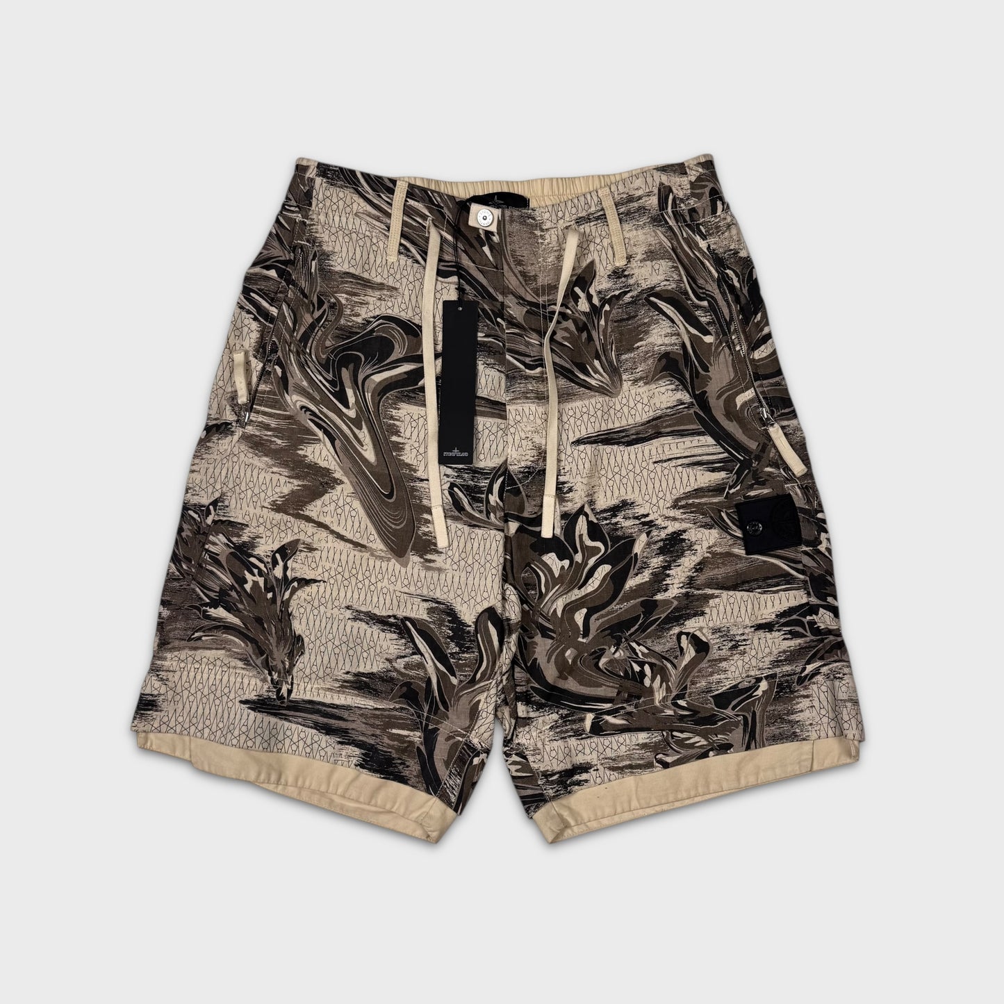 Stone Island Shadow Project Bermuda Print Shorts BNWT S/M