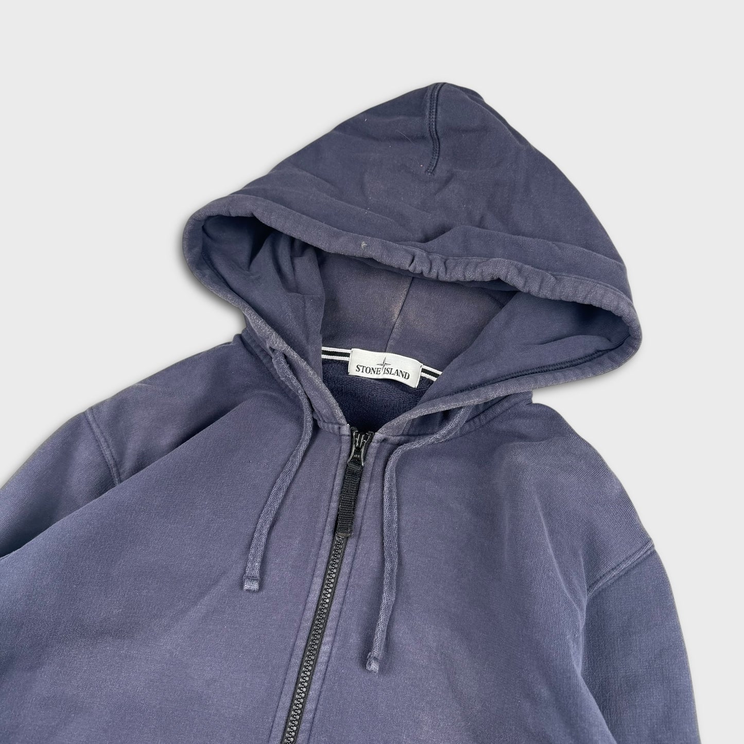 Stone Island Washed Navy Zip Hoodie XXL