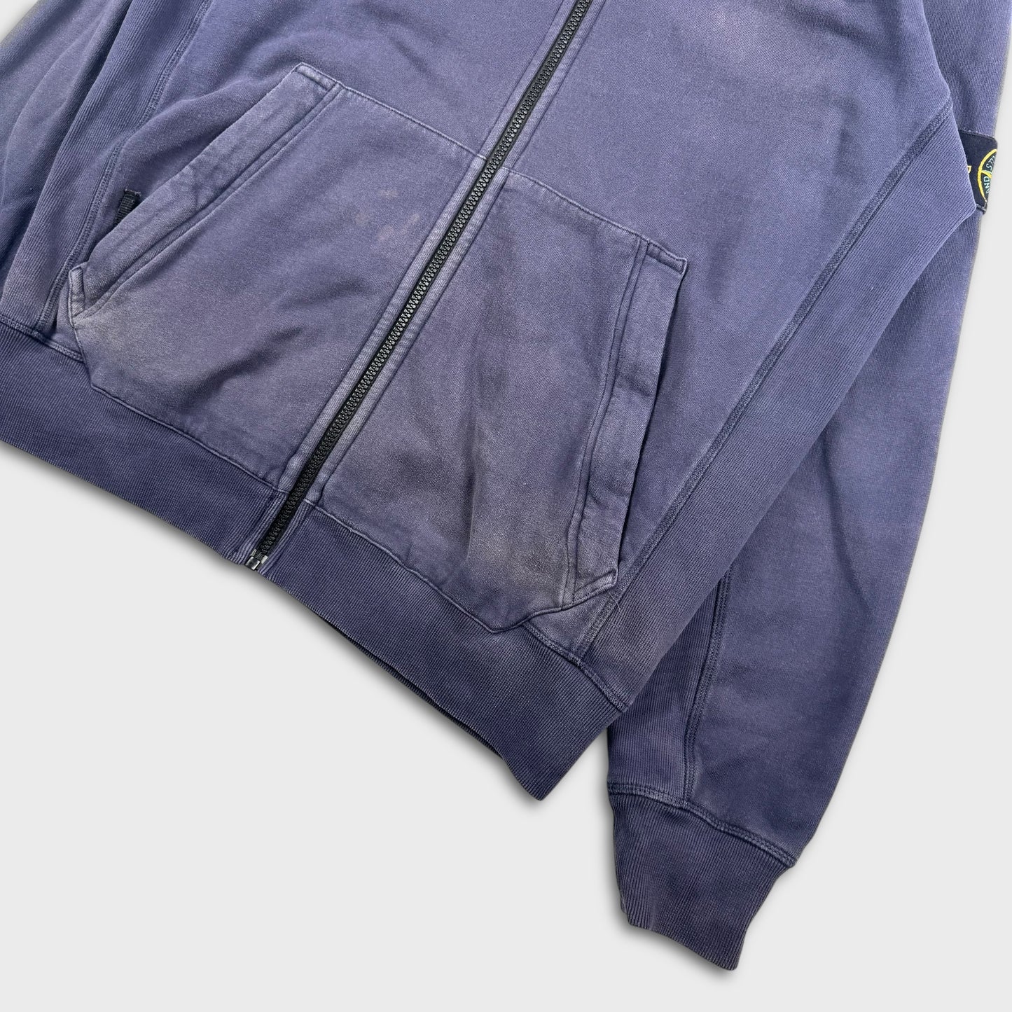 Stone Island Washed Navy Zip Hoodie XXL