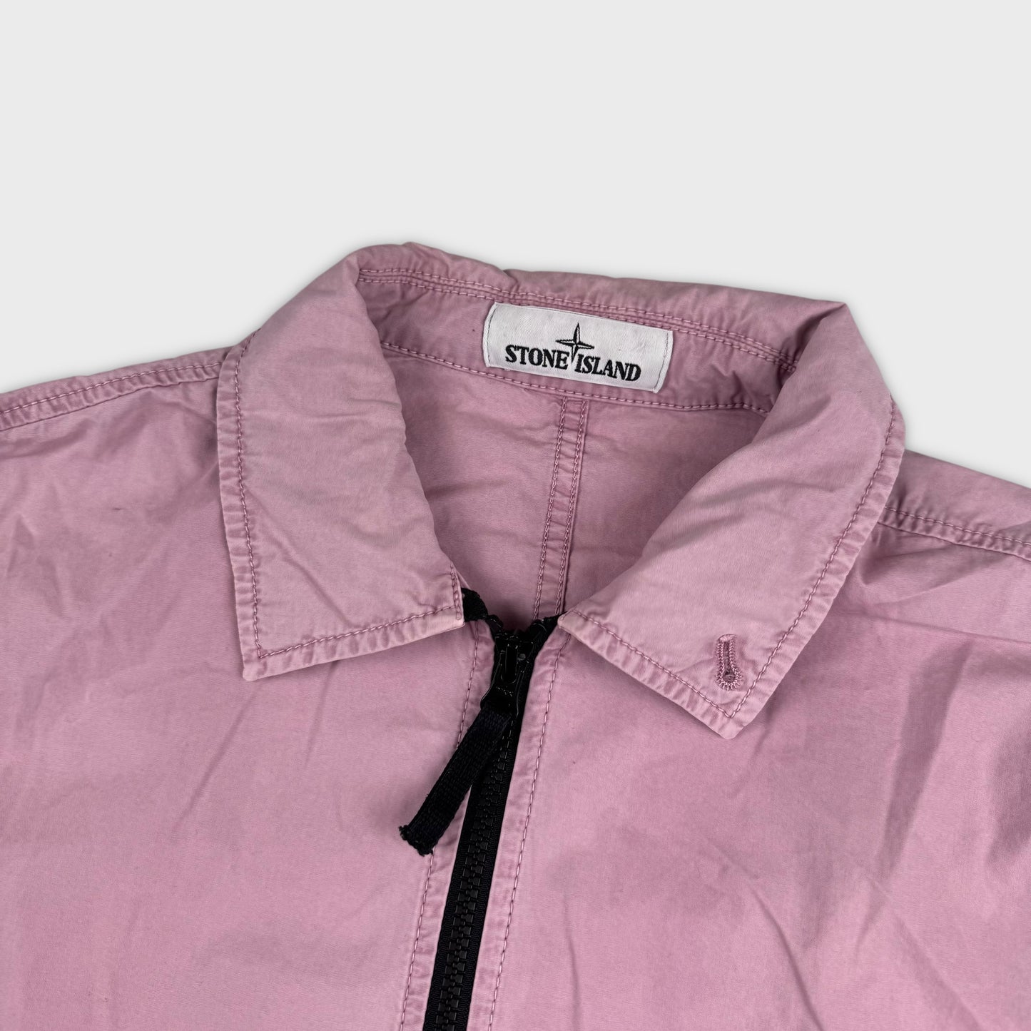 Stone Island Pink Full Zip Overshirt M