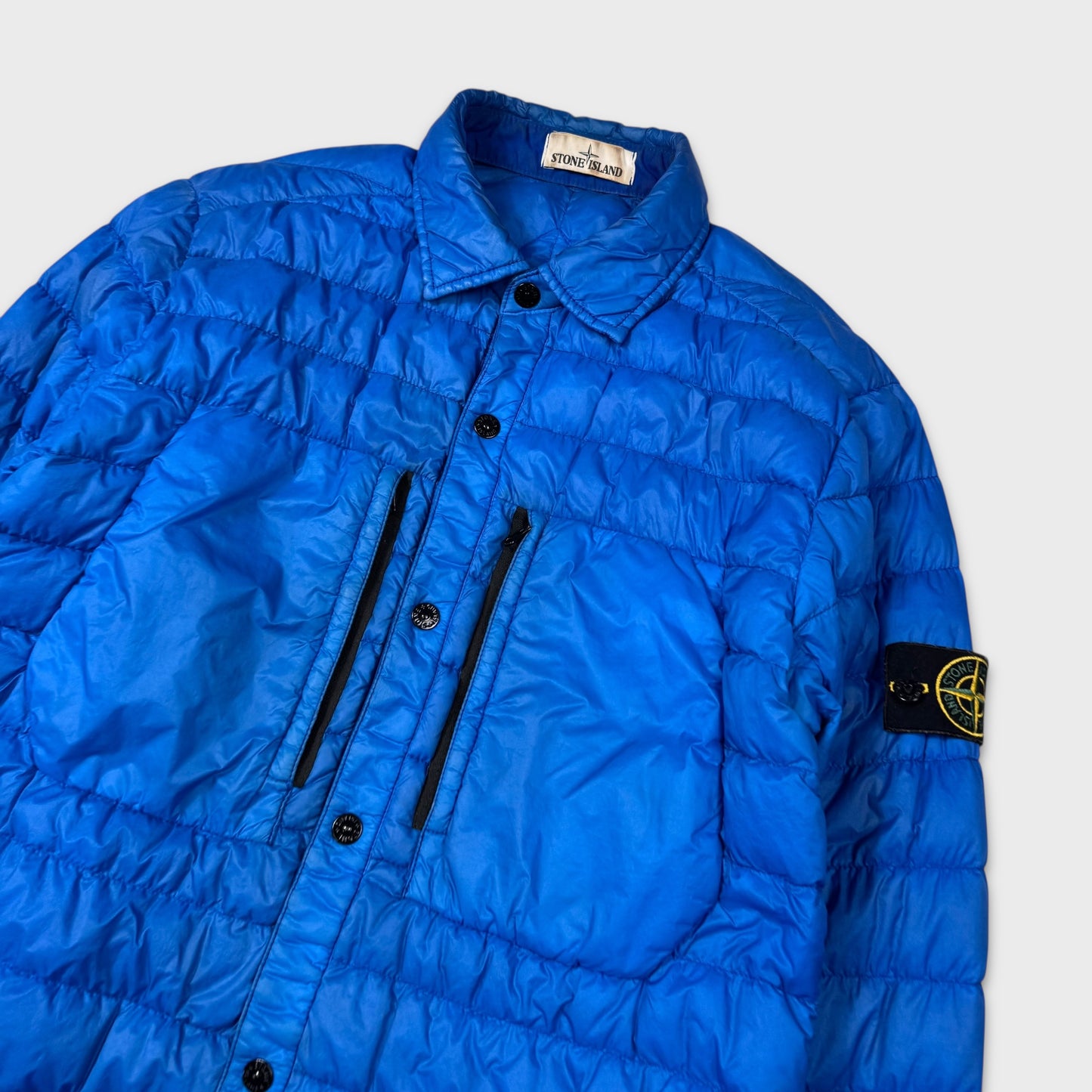 Stone Island Royal Blue Puffer Overshirt L
