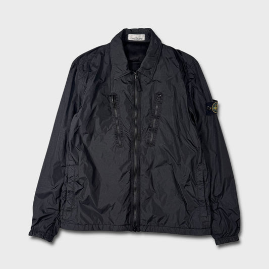 Stone Island Black Crinkle Reps Overshirt Jacket L