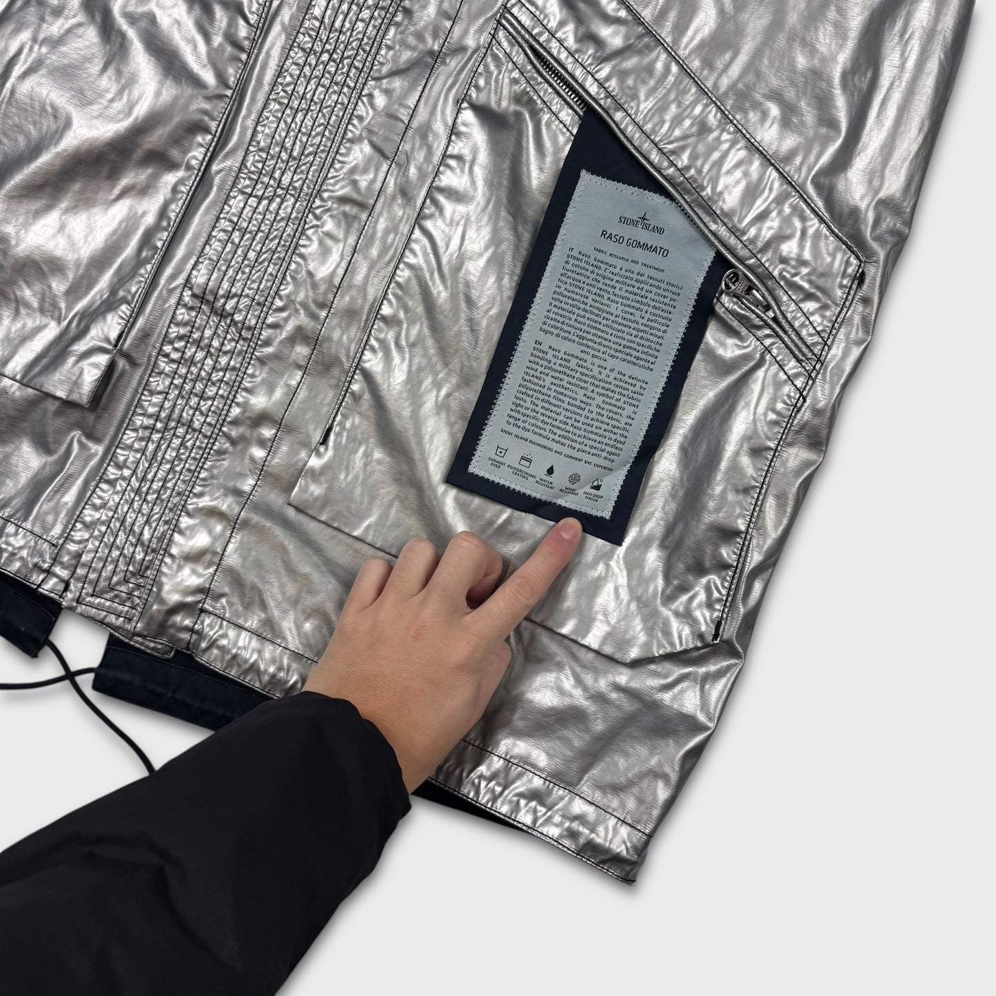 Stone Island Reversible Spaceman Raso Gommato Jacket XL