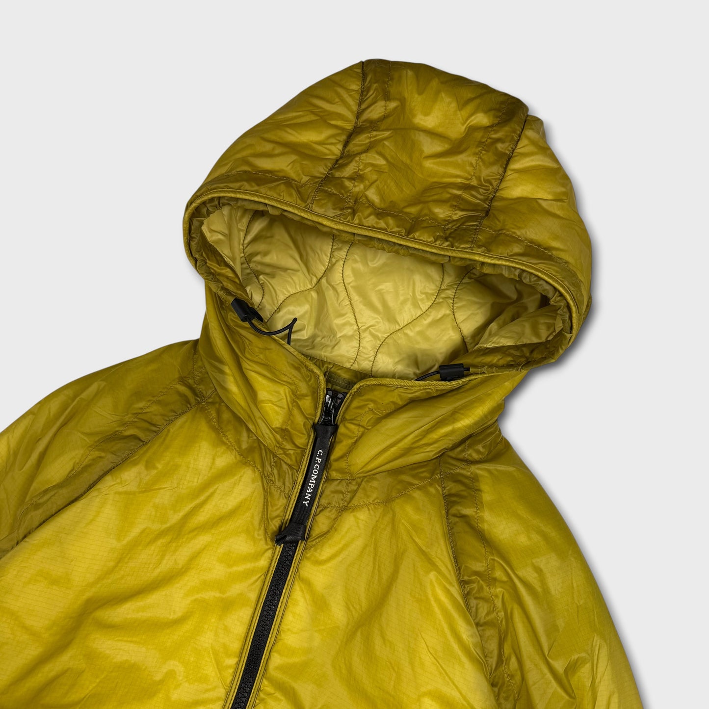 CP Company Yellow Outline Quilted Lens Jacket S
