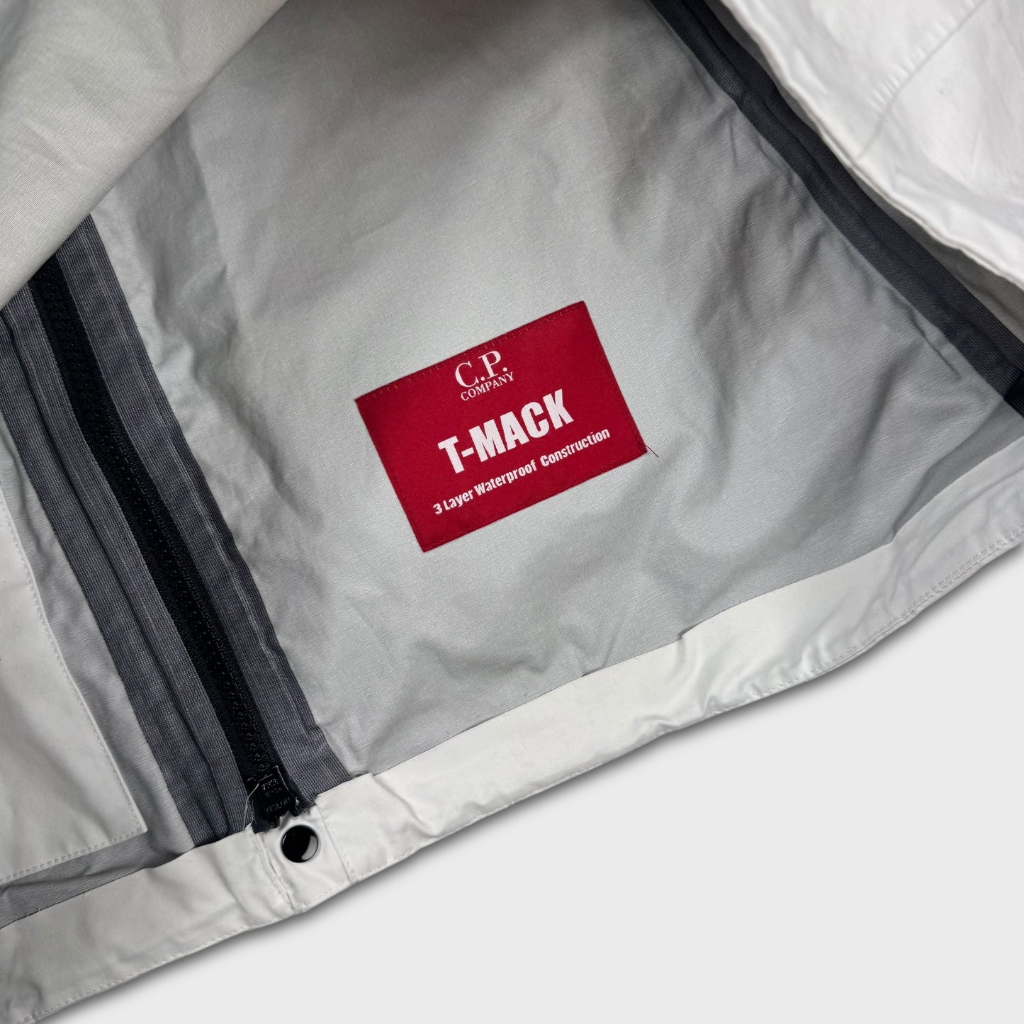 CP Company White T-Mack Rain Jacket L