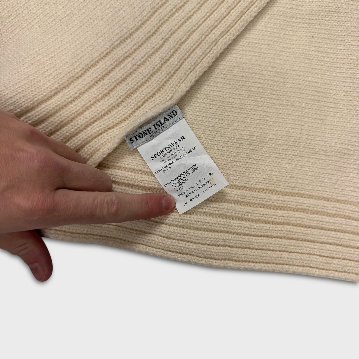 Stone Island AW2004 Beanie & Scarf Set