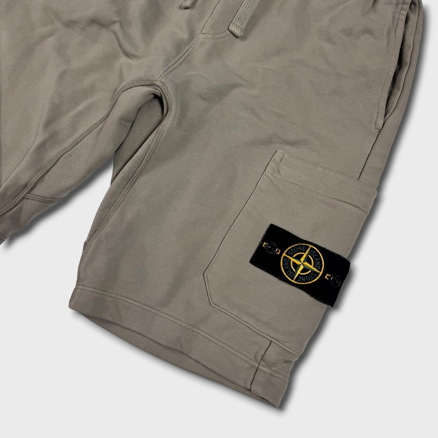 Stone Island Olive Cotton Shorts S