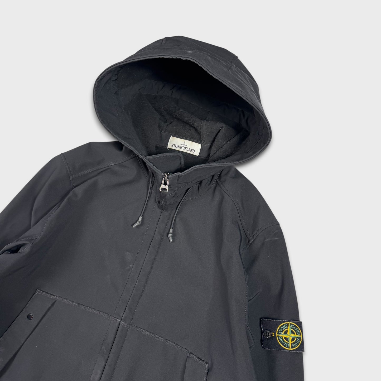 Stone Island Black Soft Shell-R Jacket L